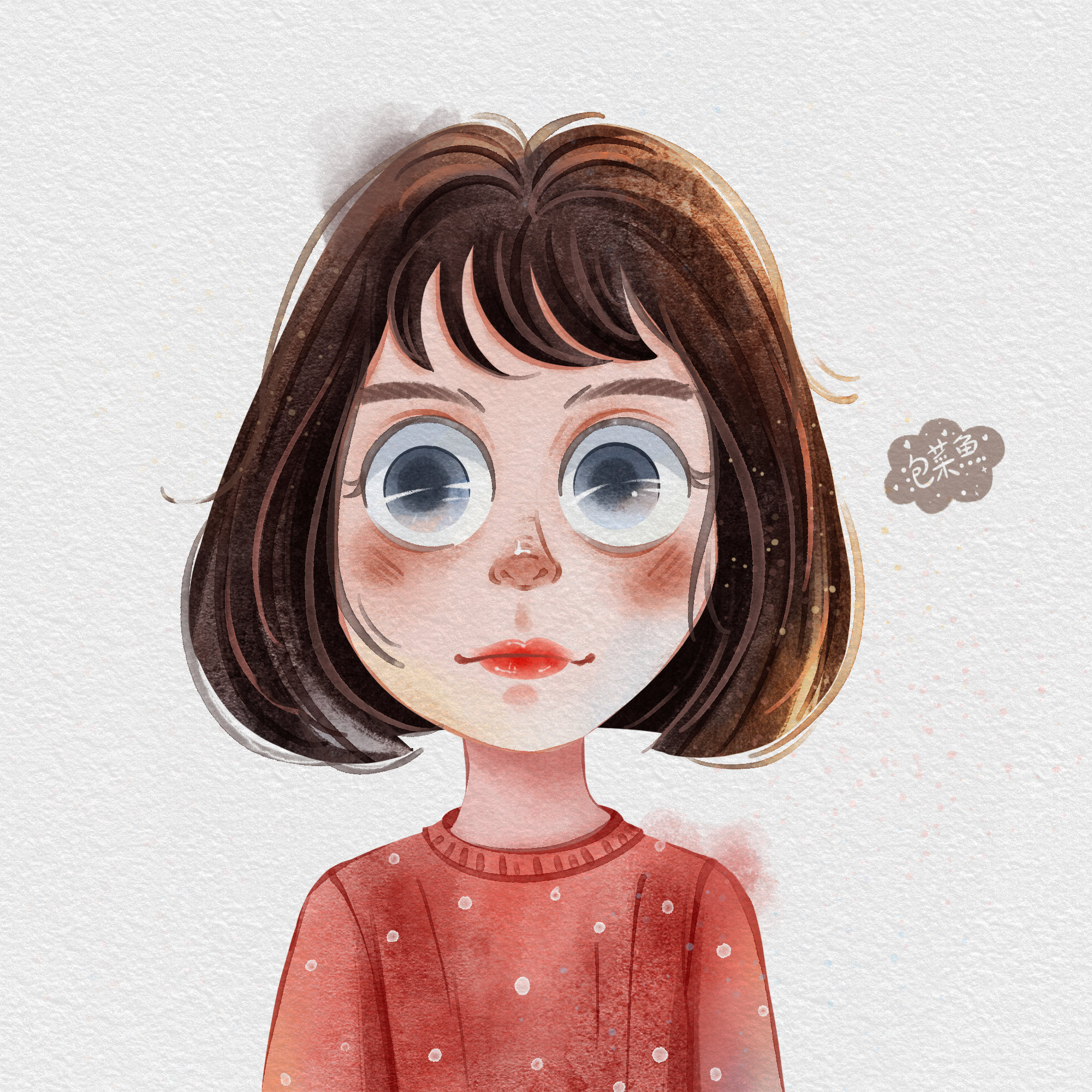 儿童水彩头像