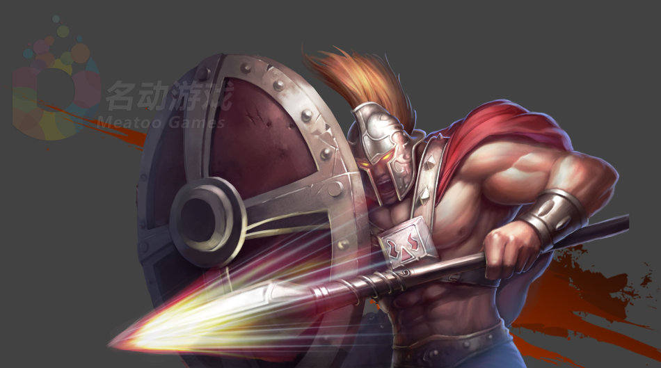 名动漫游戏原画角色作品之冲锋的战士