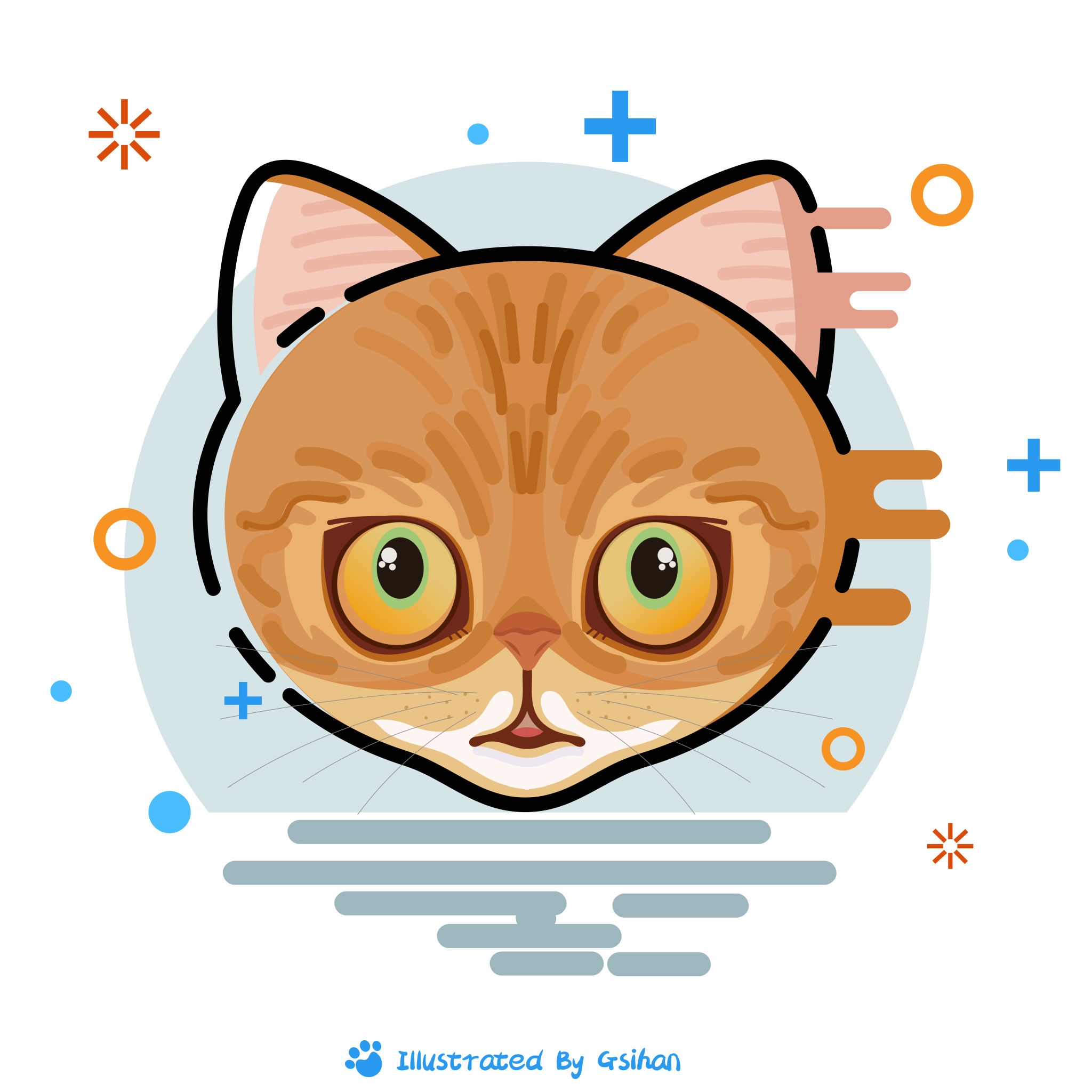 mbe风格可爱猫咪头像贴纸有你家的主子吗