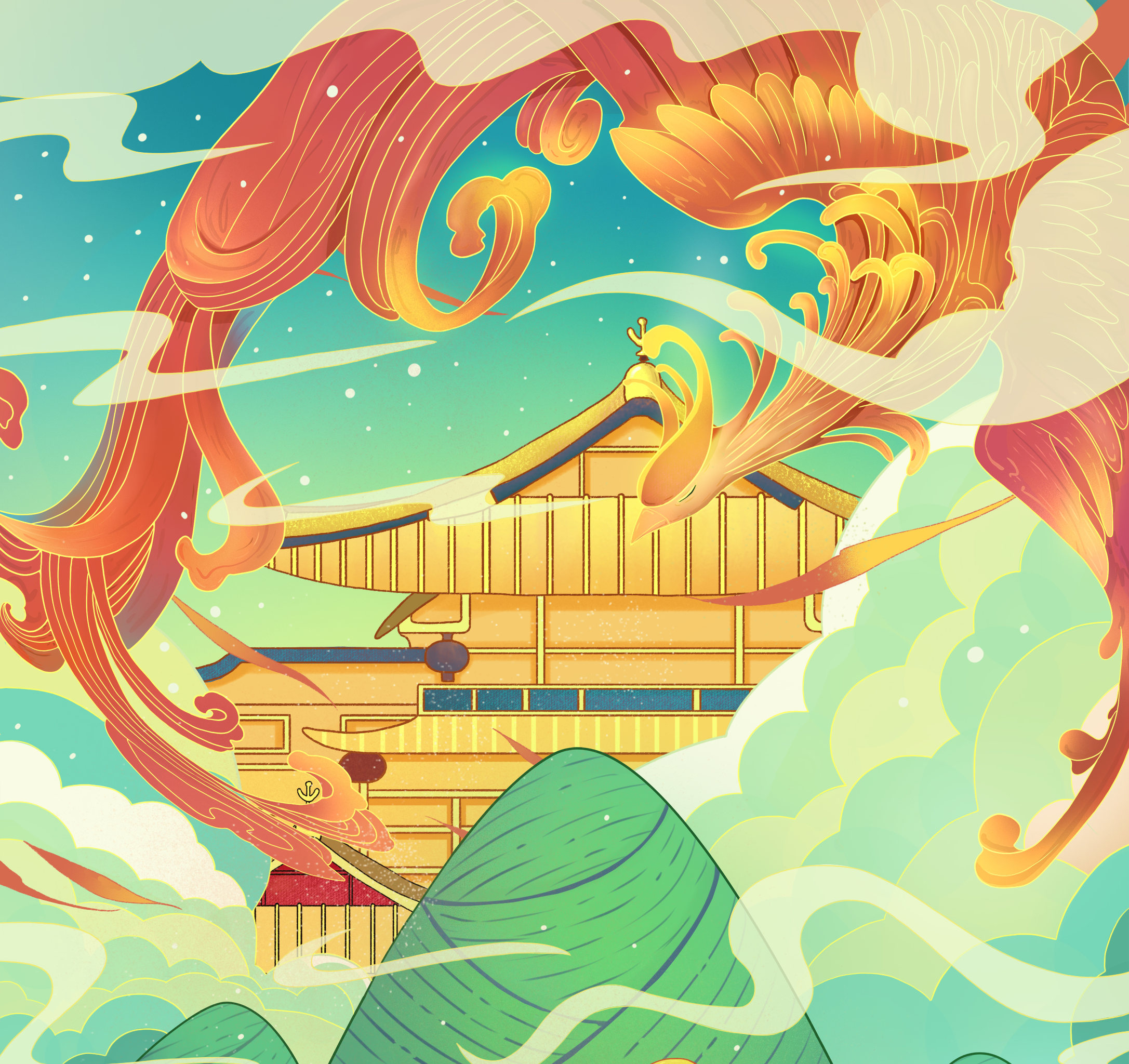 国朝端午节插画