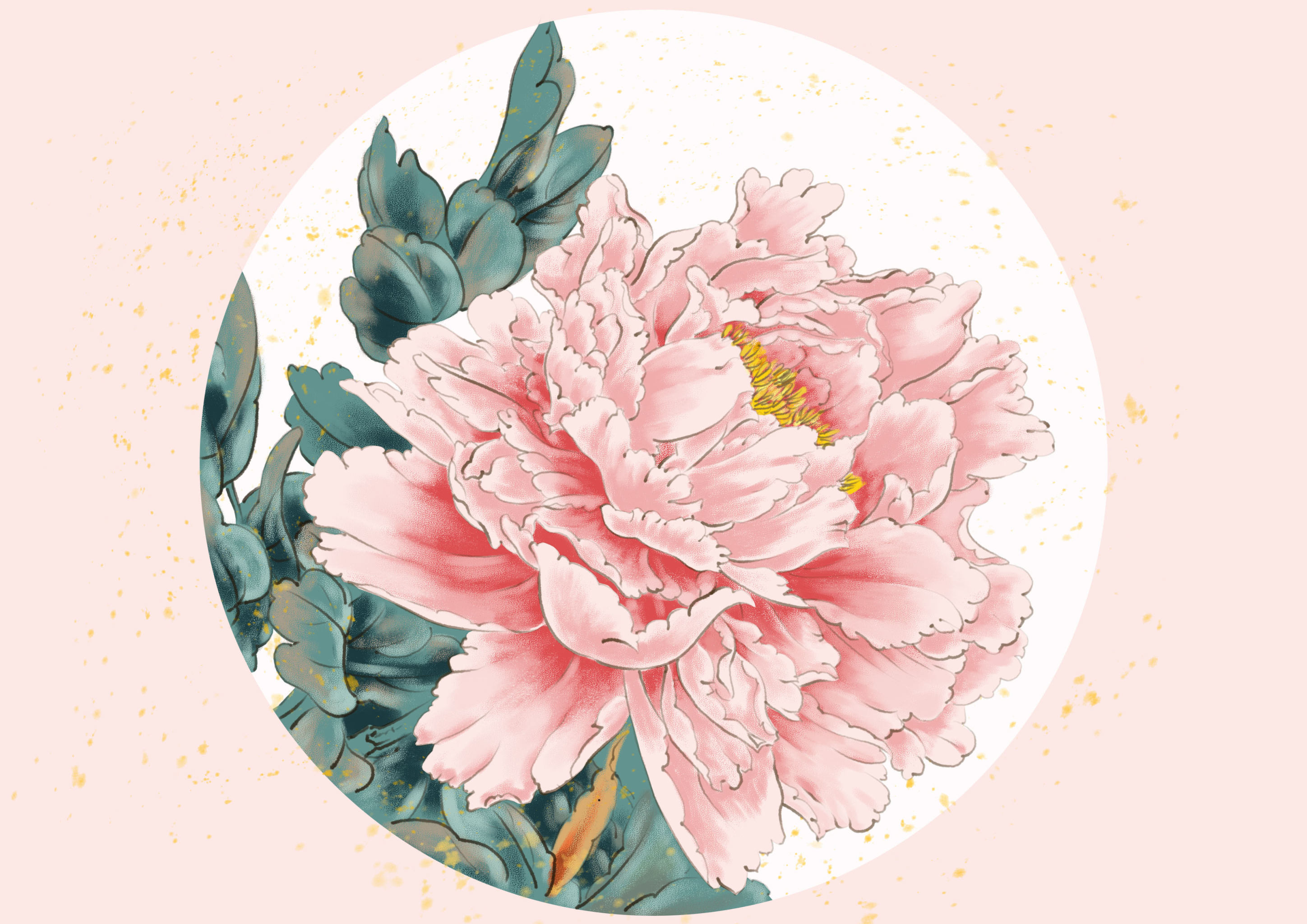 国风工笔牡丹 - 话梦 - 原创作品 - 视觉中国(shijueme)