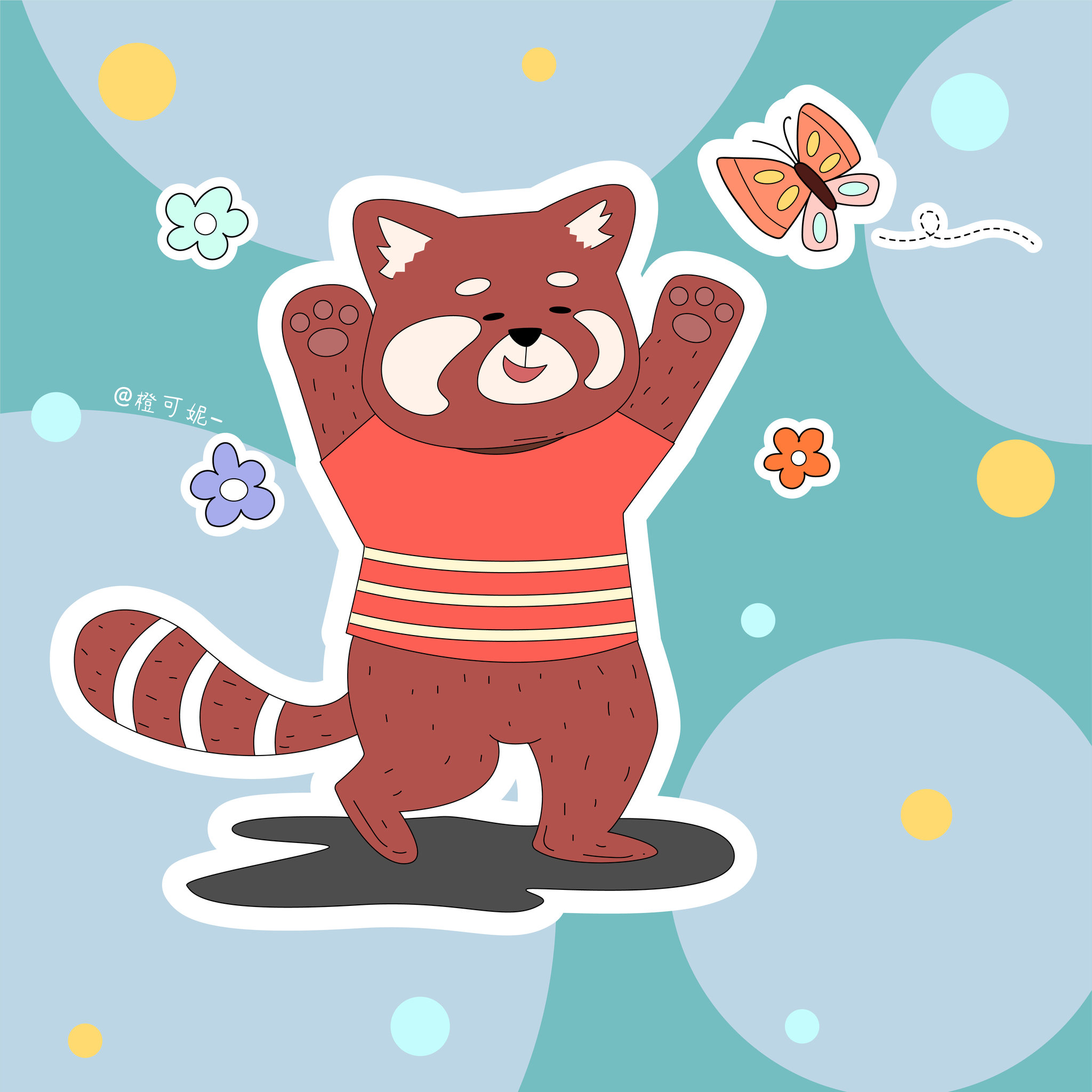 扁平插画/贴纸-动物