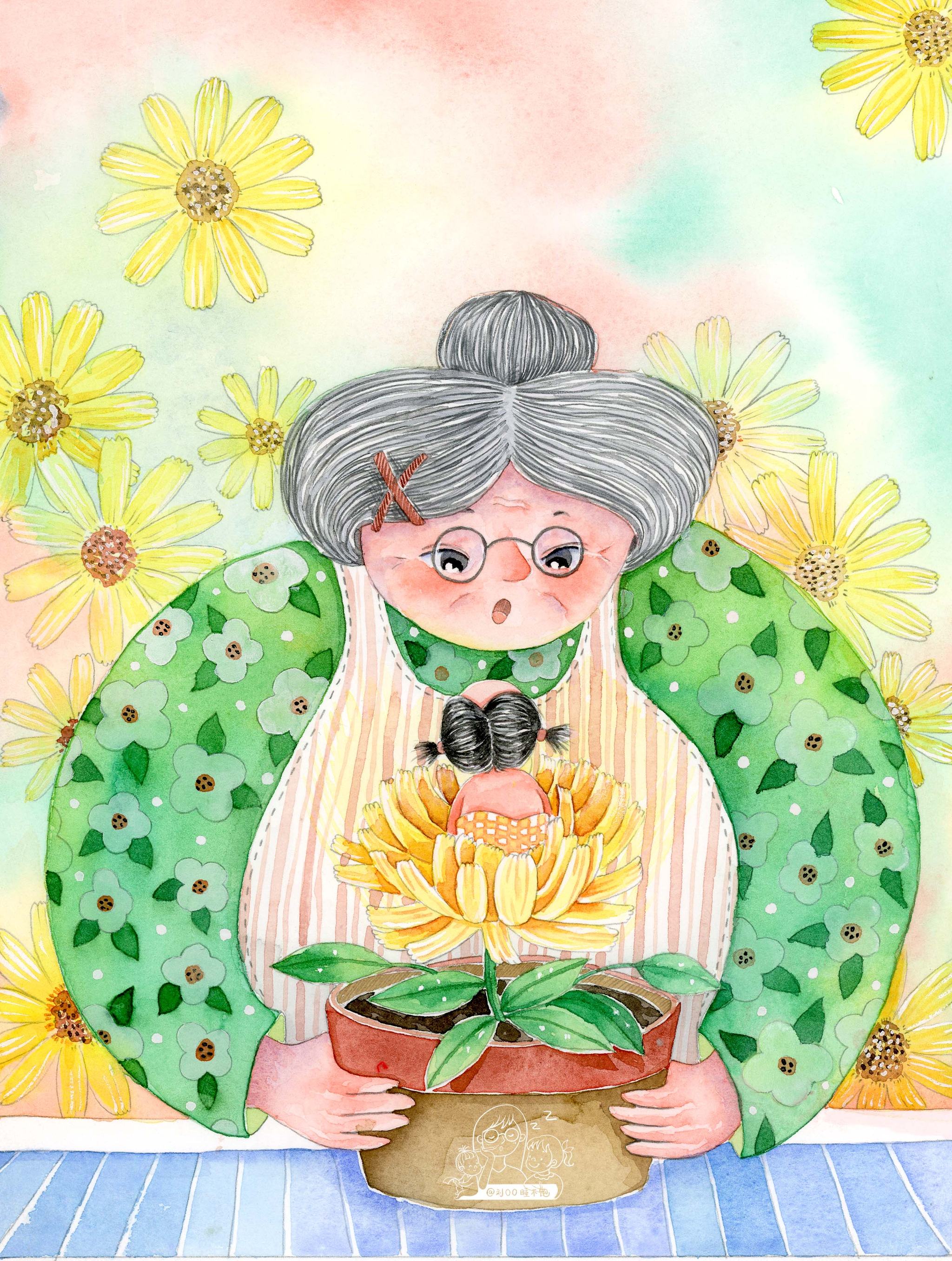 花婆婆种出一个小女孩