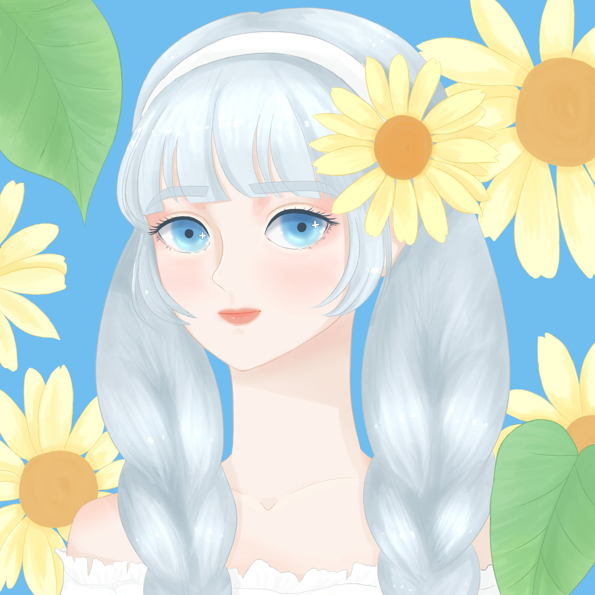 向日葵女孩头像