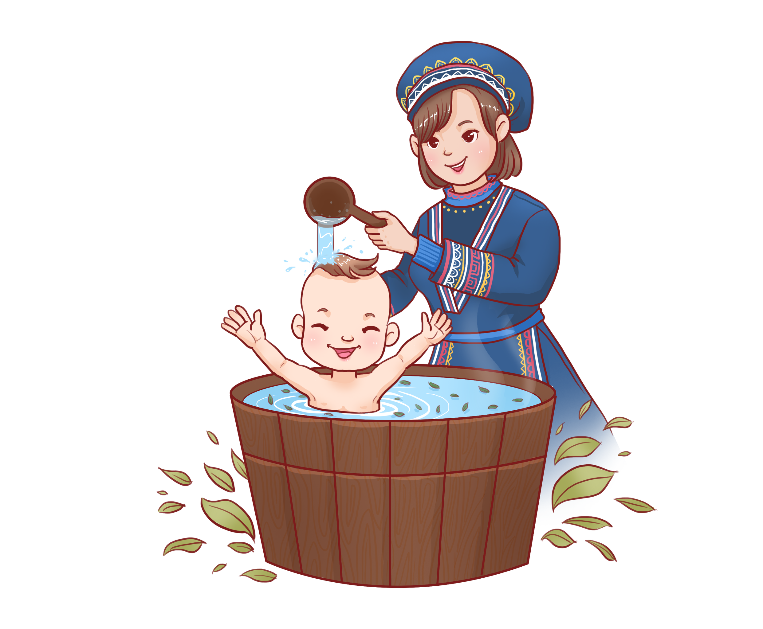 瑶族妈妈插画·瑶家七草