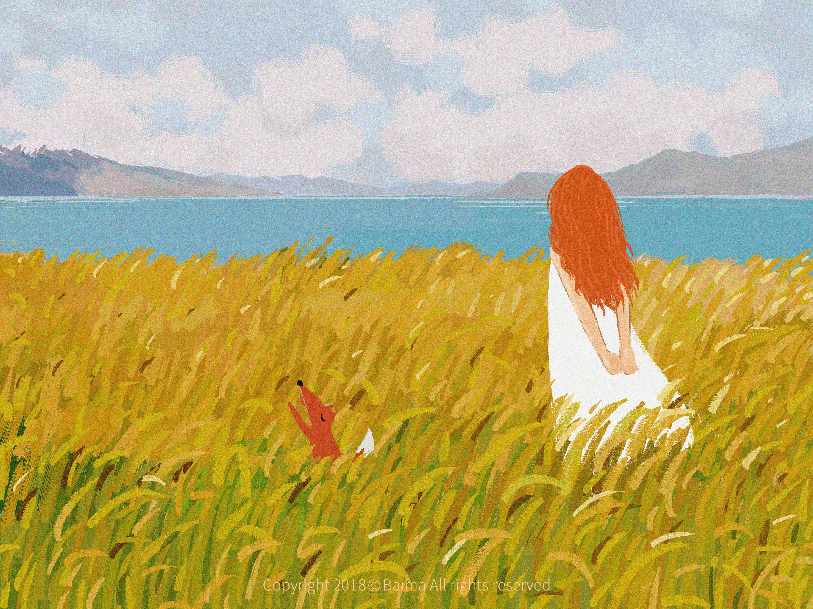 金色的麦田 - 白马先生 - 原创作品 - 视觉中国(shijueme)