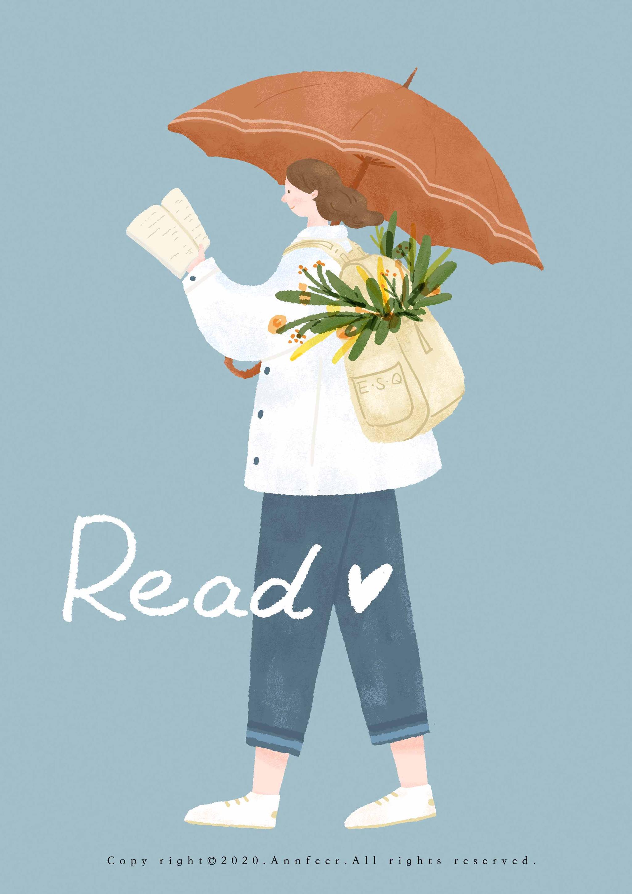 原创插画|当代女孩的青春日记人物插画