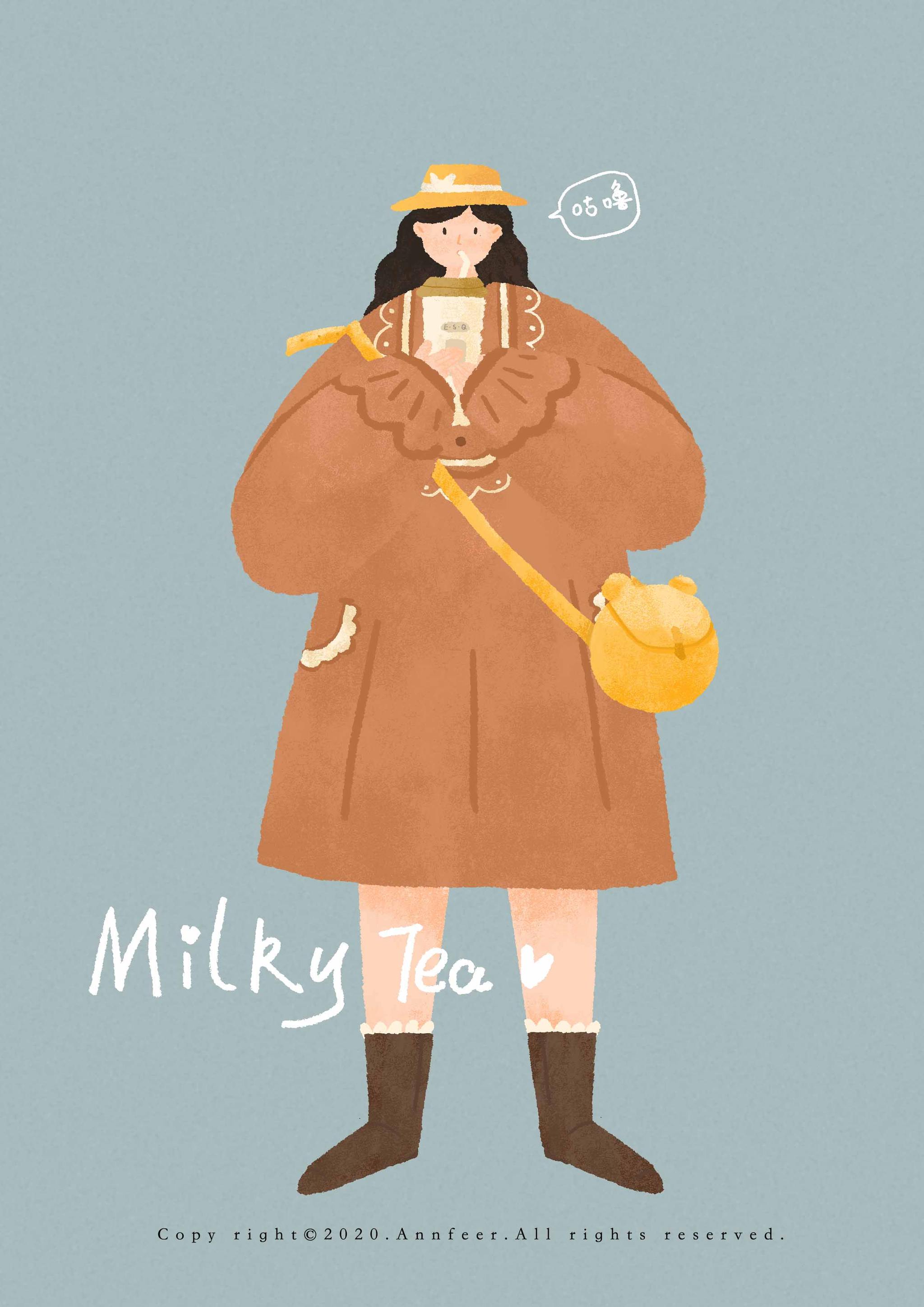 原创插画|当代女孩的青春日记人物插画