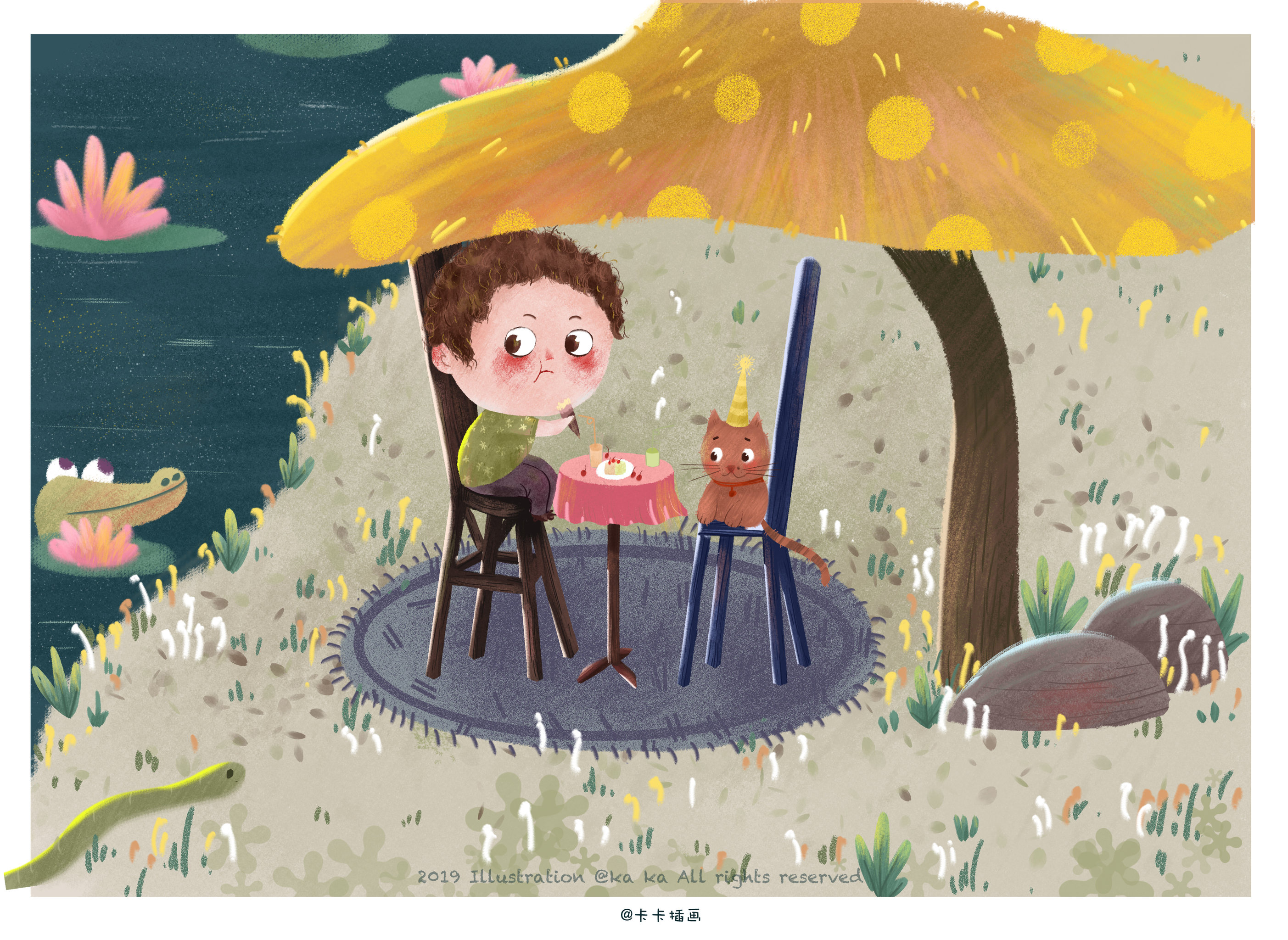 儿童插画--下午茶时光