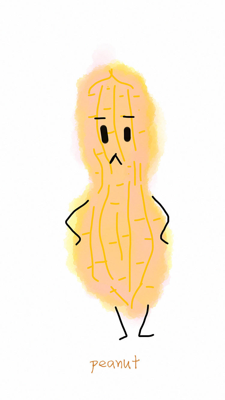 q版美食手机壁纸——花生