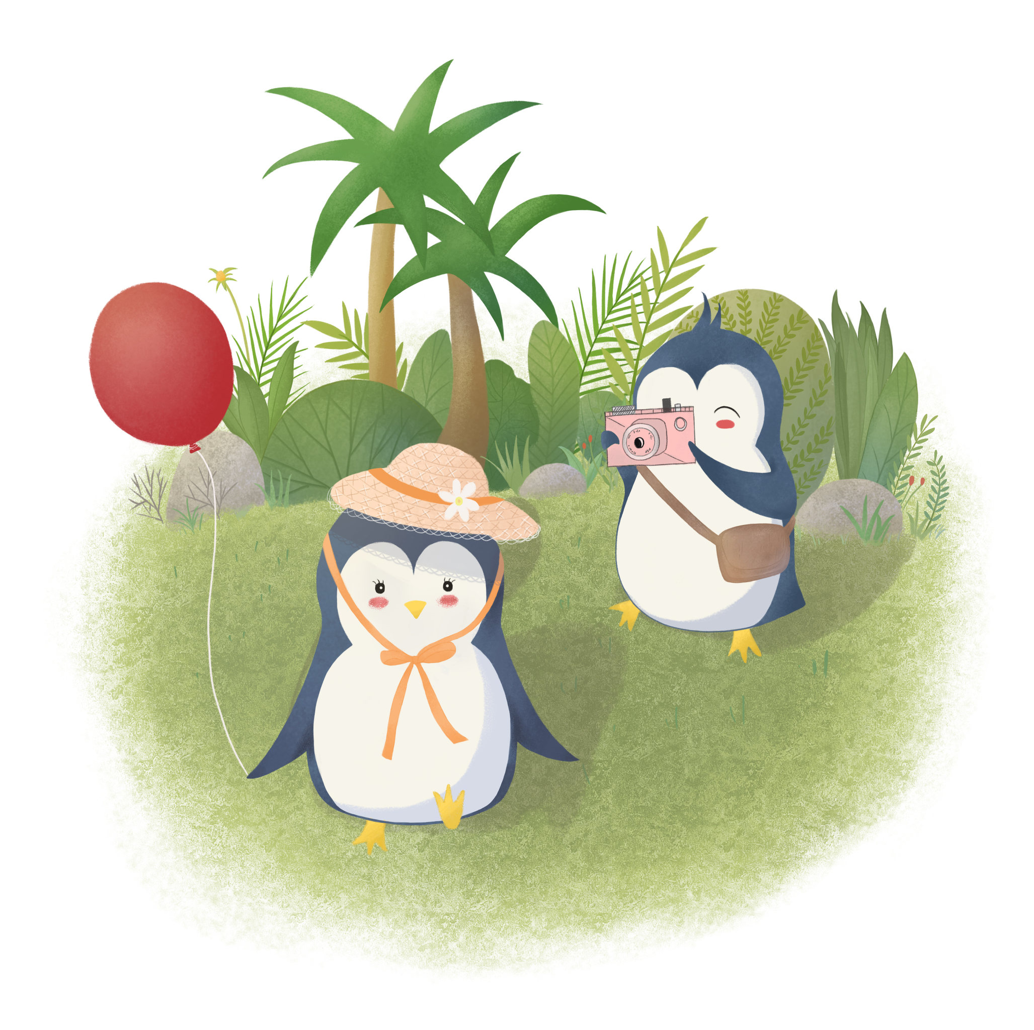 插画-动物小场景