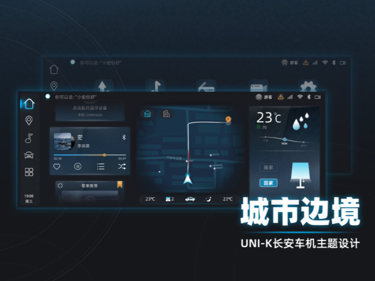 城市边境—uni-k长安车机主题设计 vooo 原创