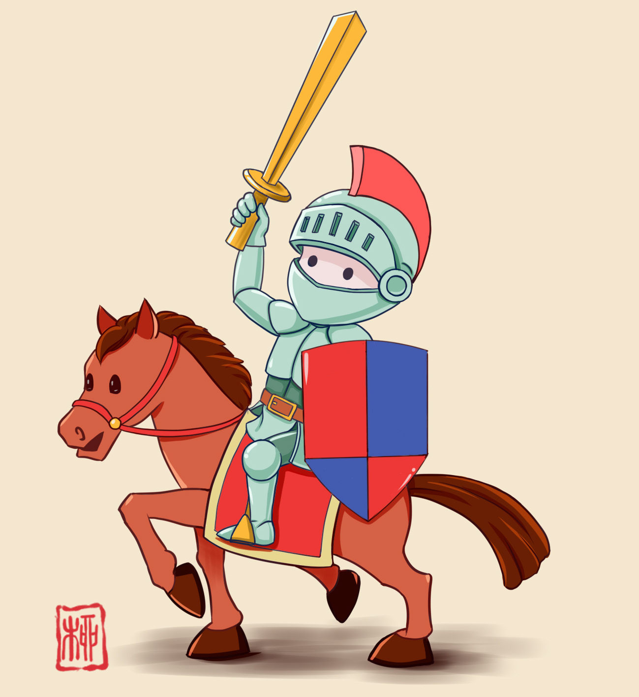 少年向前冲!骑士精神!