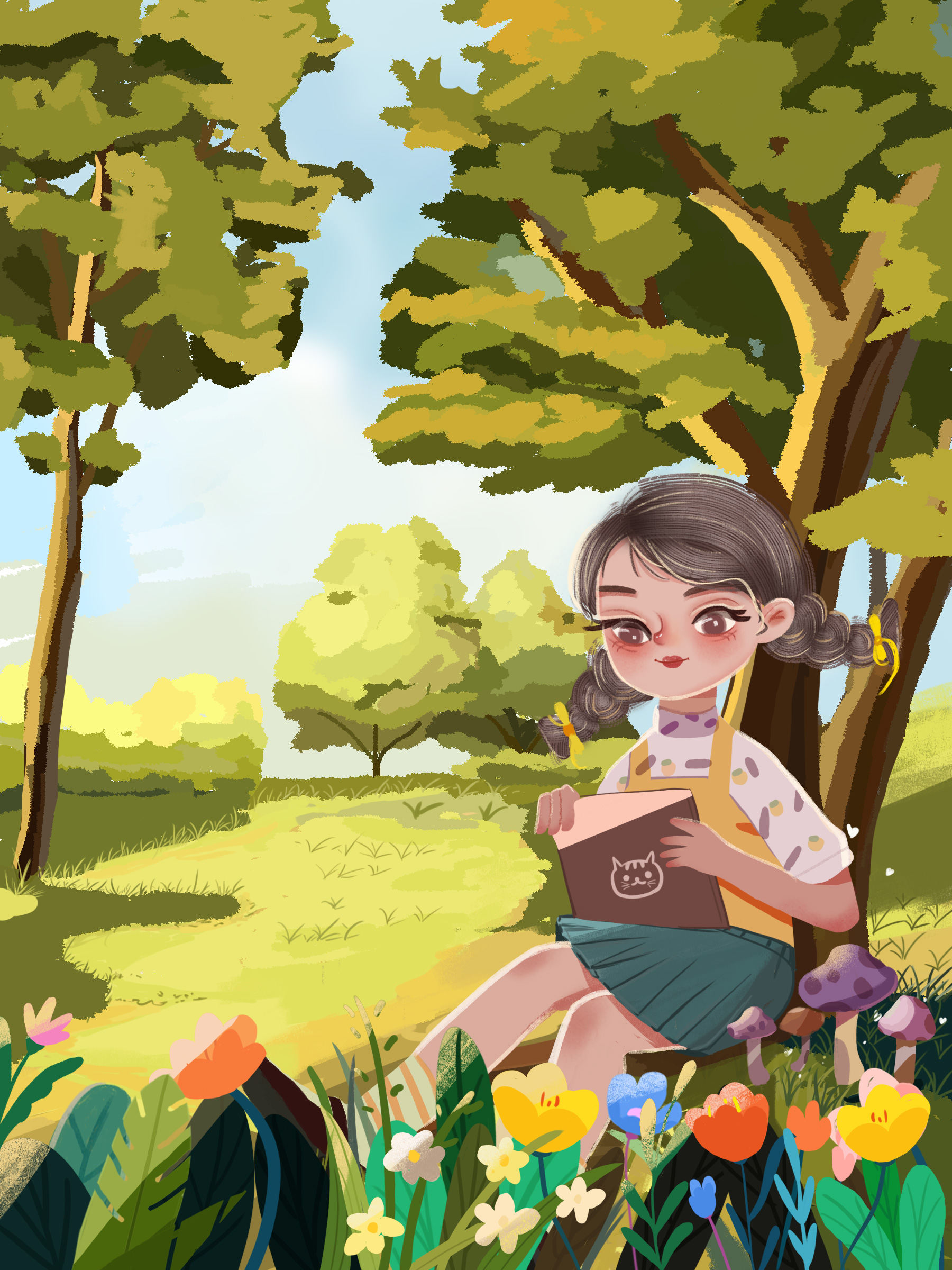 平淡生活的小美好,每天坚持画画,小女孩的日常