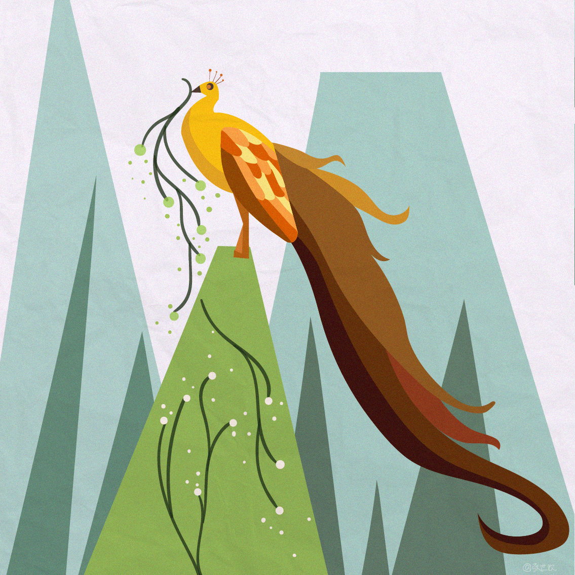 插画矢量图动物系列扁平清新风