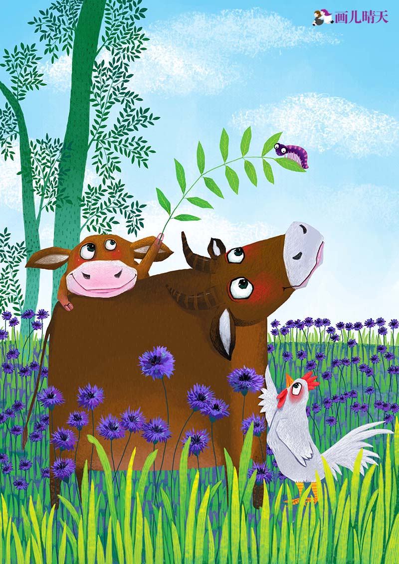 画儿晴天母亲节插画-母亲的爱最温暖