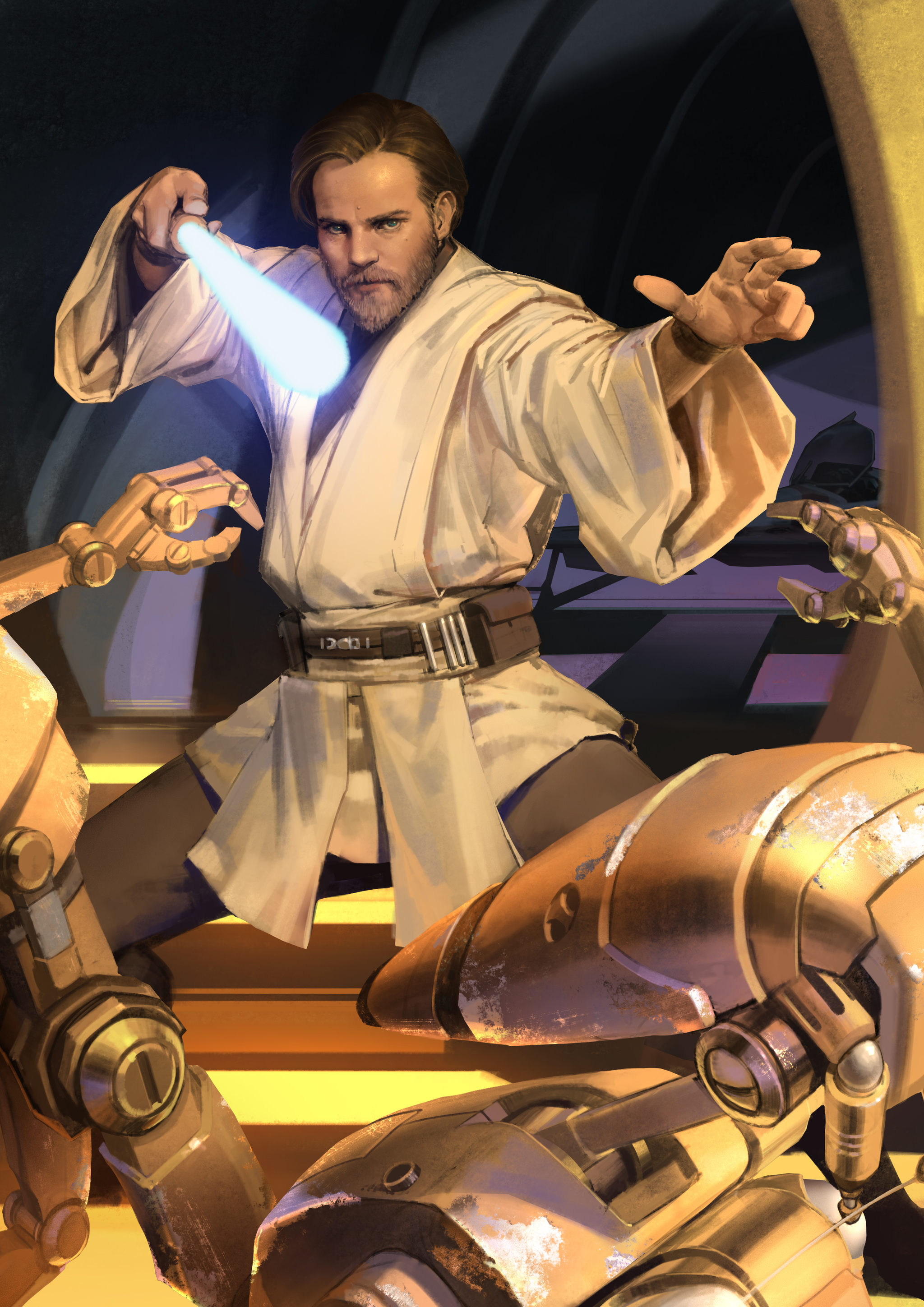 欧比旺原画过程分享-h2学院讲师白鹿