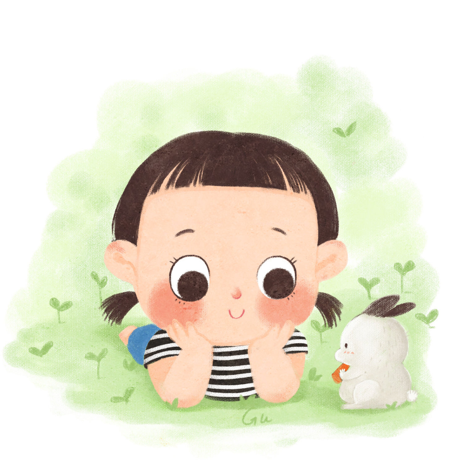 儿童插画 小宝宝 日常