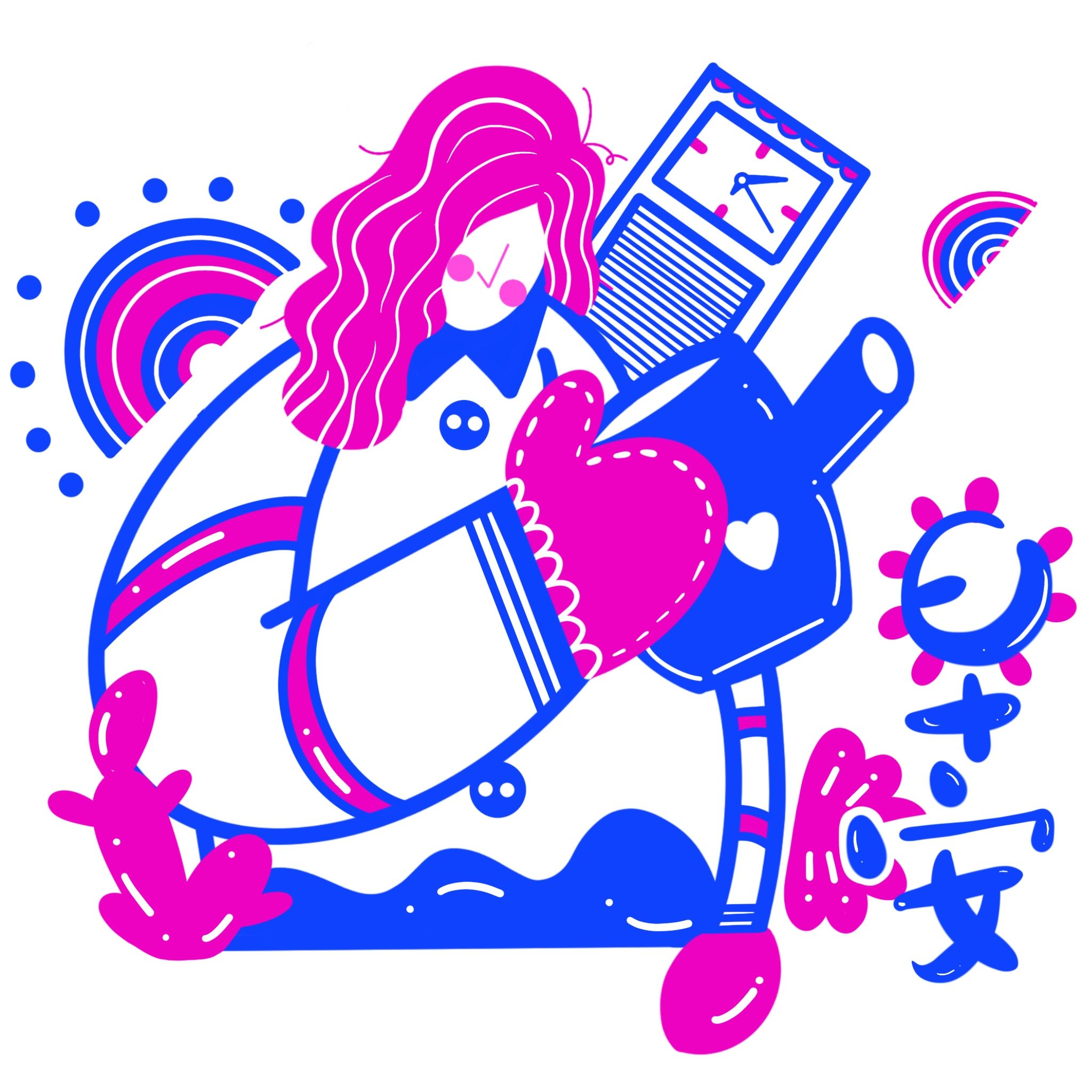 可爱校园插画表情包