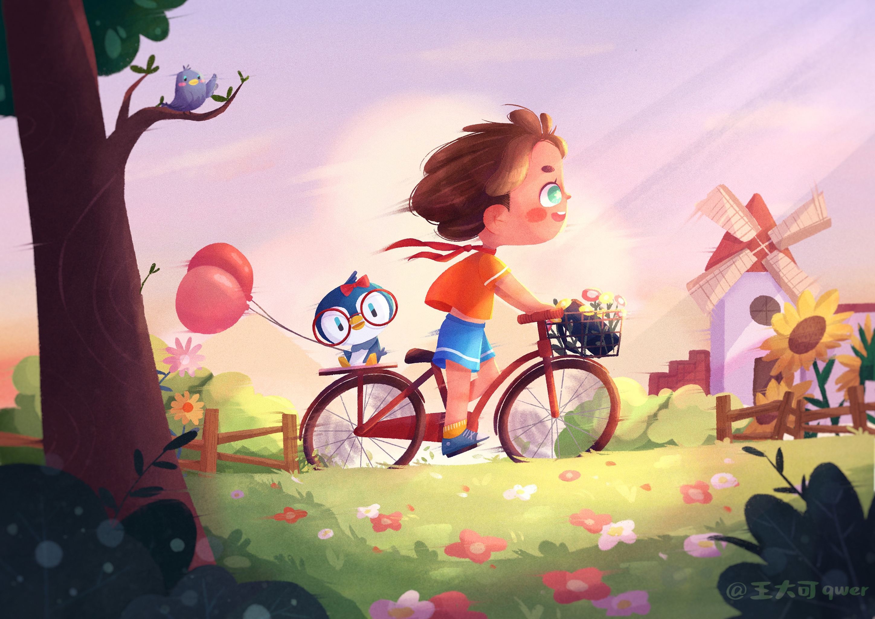 儿童插画节日场景