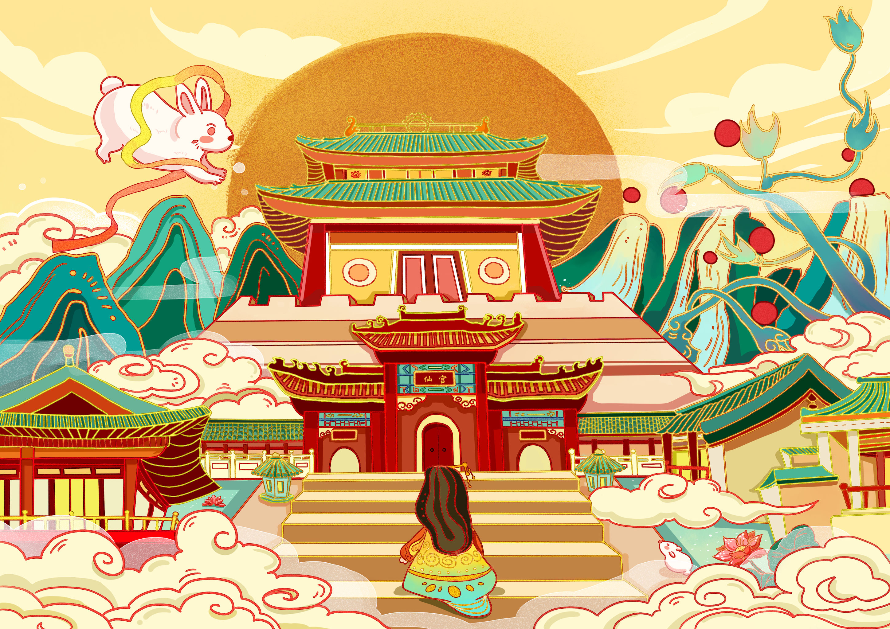 国潮风插画 - 仲序廿七 - 原创作品 - 视觉中国(爱视觉)