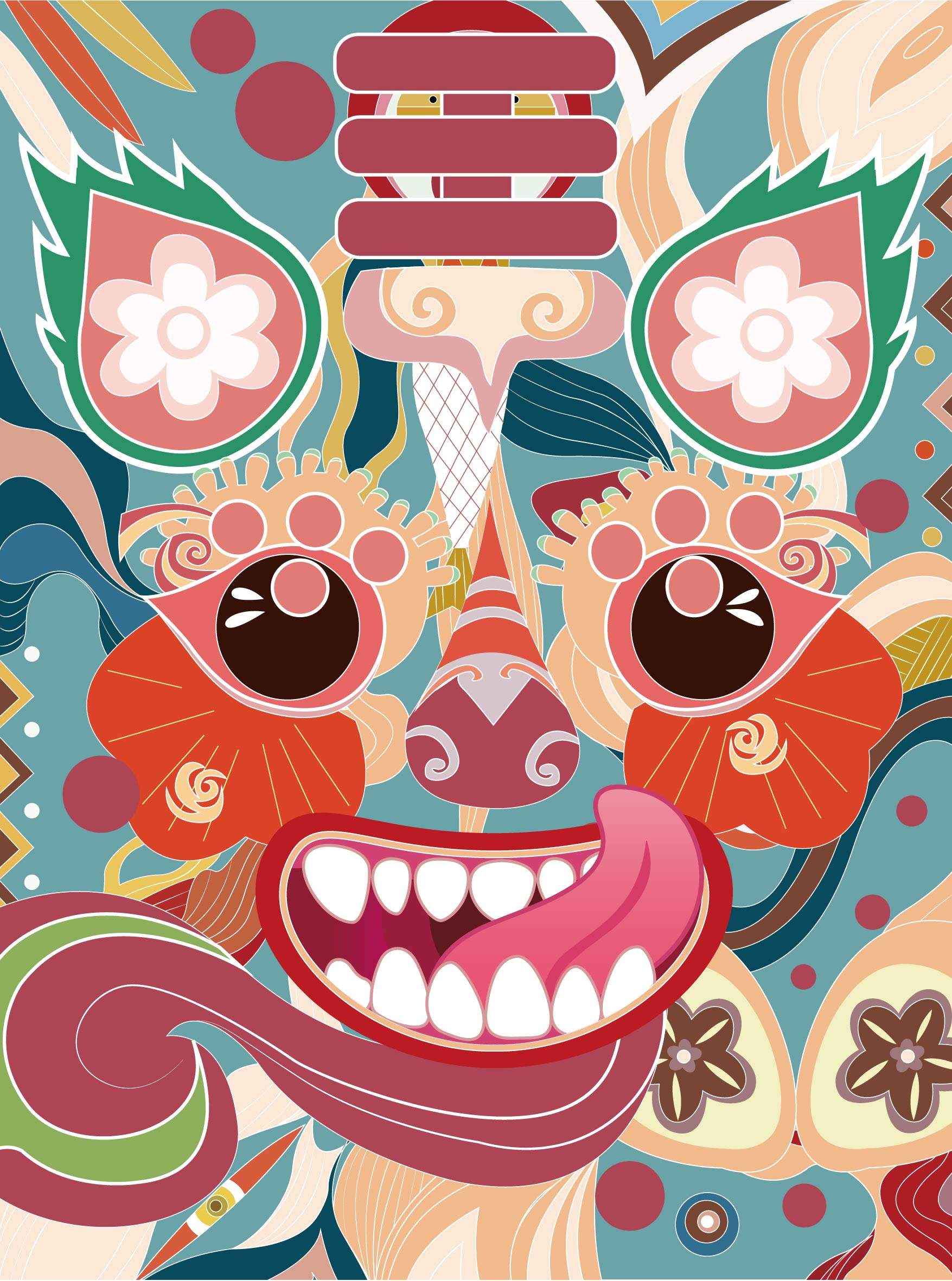 生肖虎插画设计