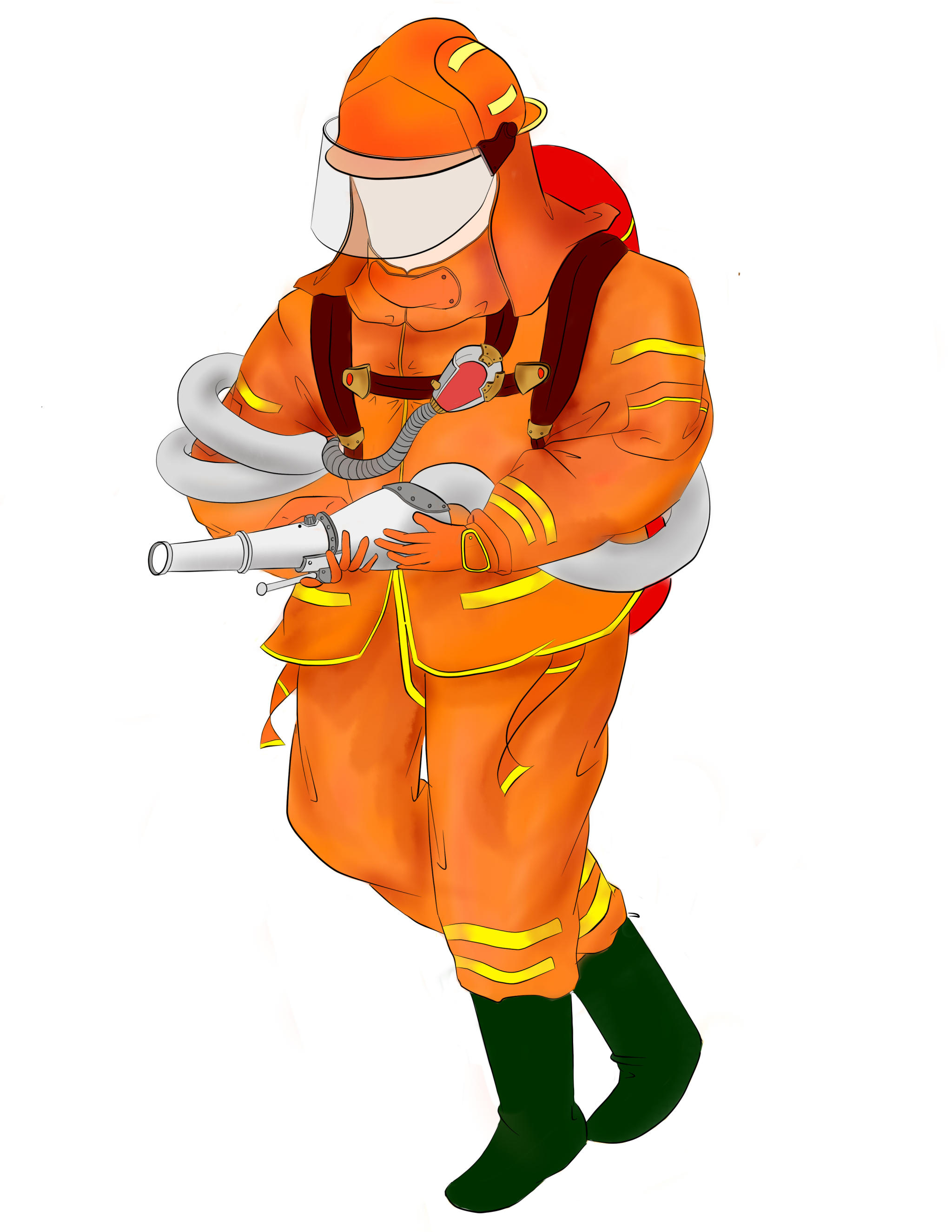 最美逆行者——消防员 - 嗒嗒 - 原创作品 - 视觉中国(爱视觉)