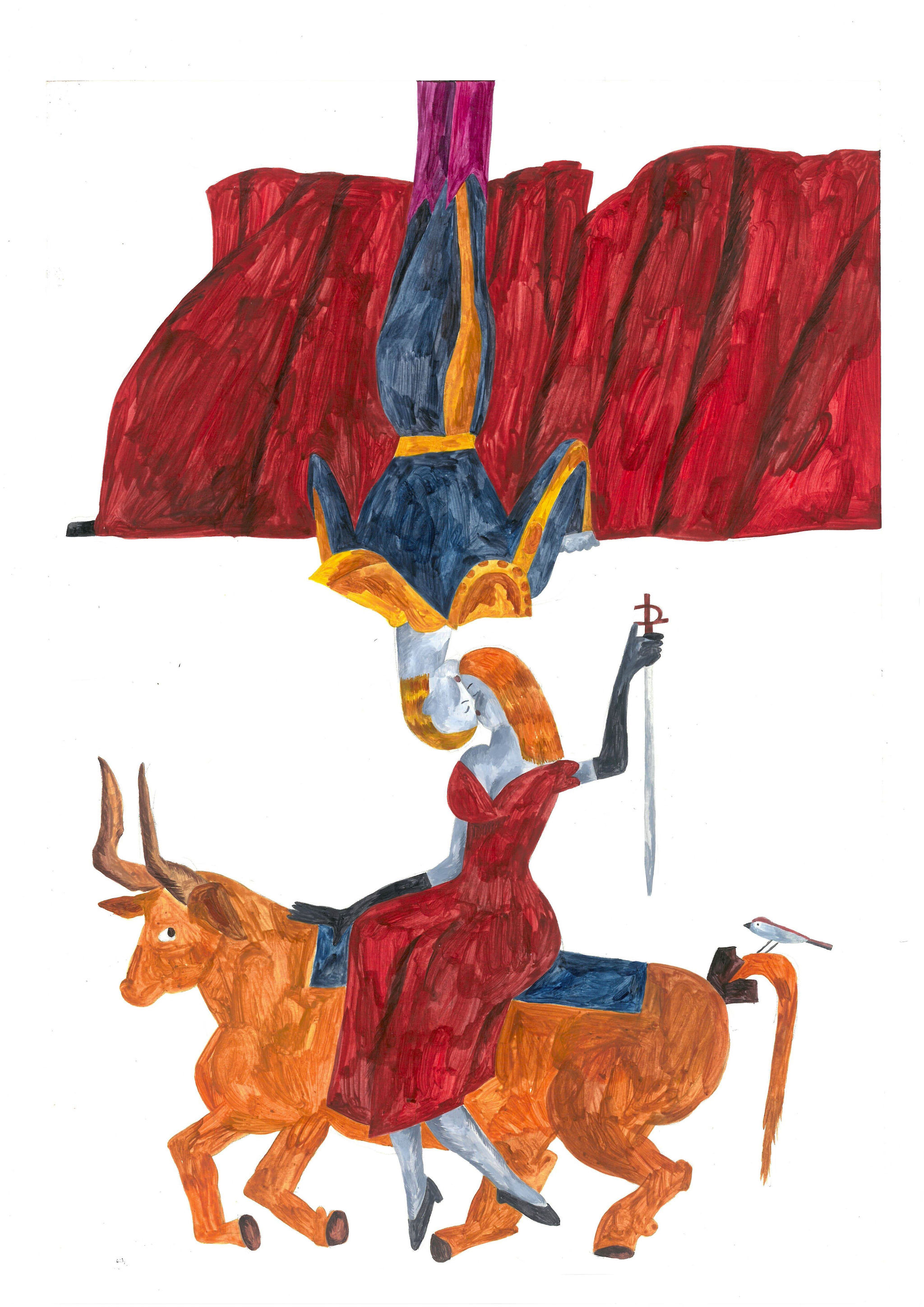 斗牛士(牛年插画) - 说胡萝卜 - 原创作品 - 视觉中国(shijueme)