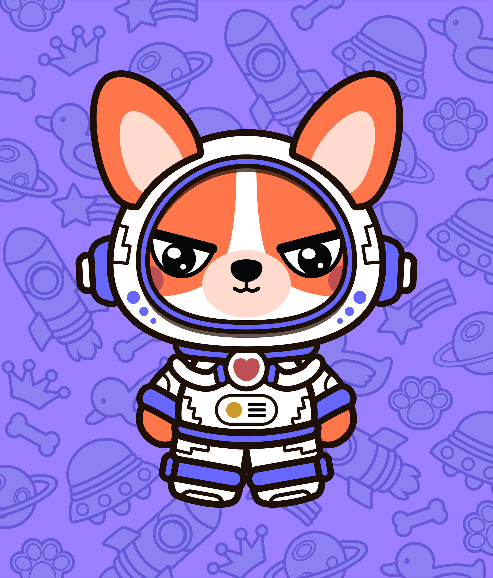 宇航员小柯基 - 苏小圈 - 原创作品 - 视觉中国(shijueme)