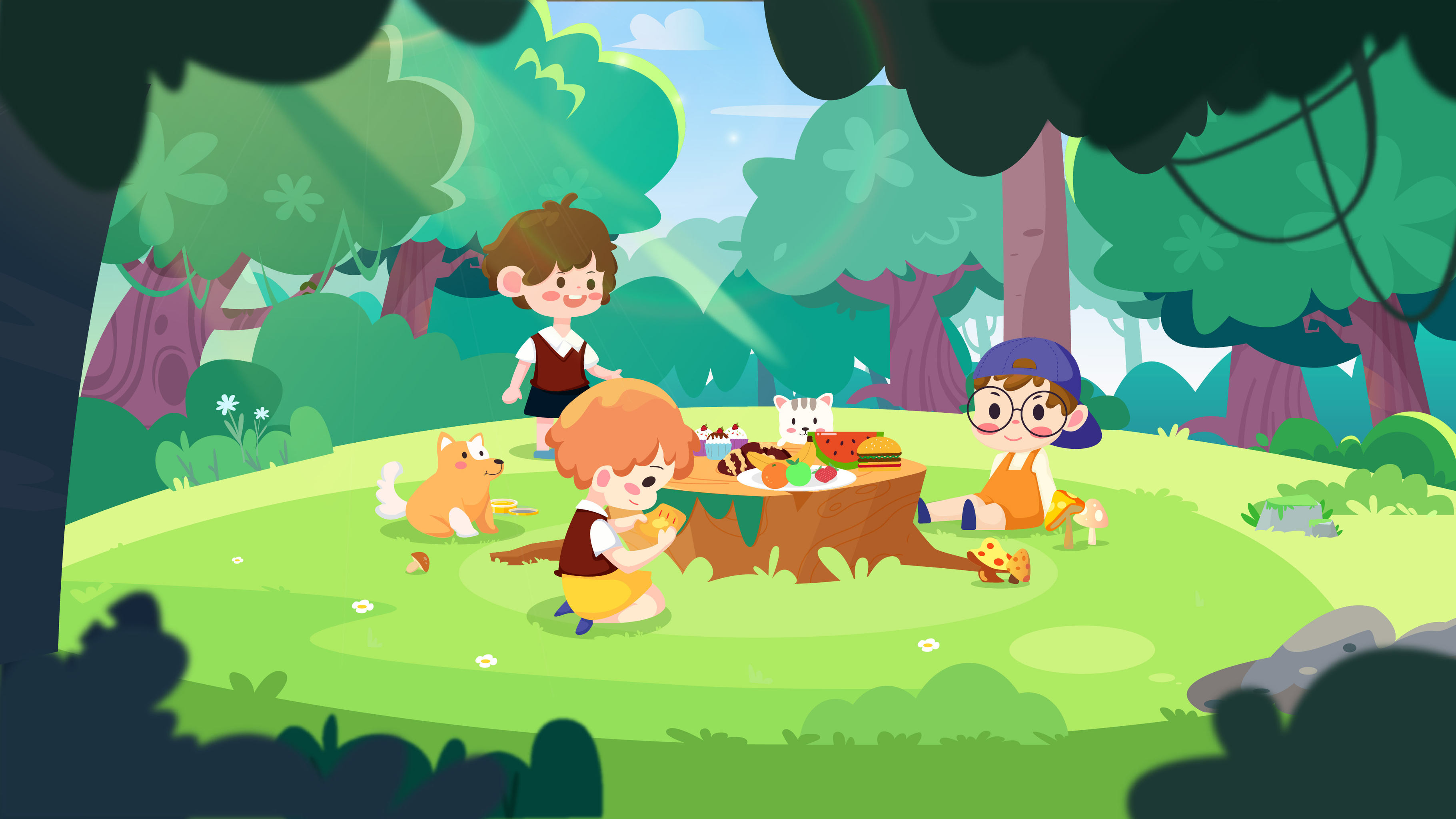 郊外野餐 - 嘴角偏偏向下 - 原创作品 - 视觉中国(shijueme)