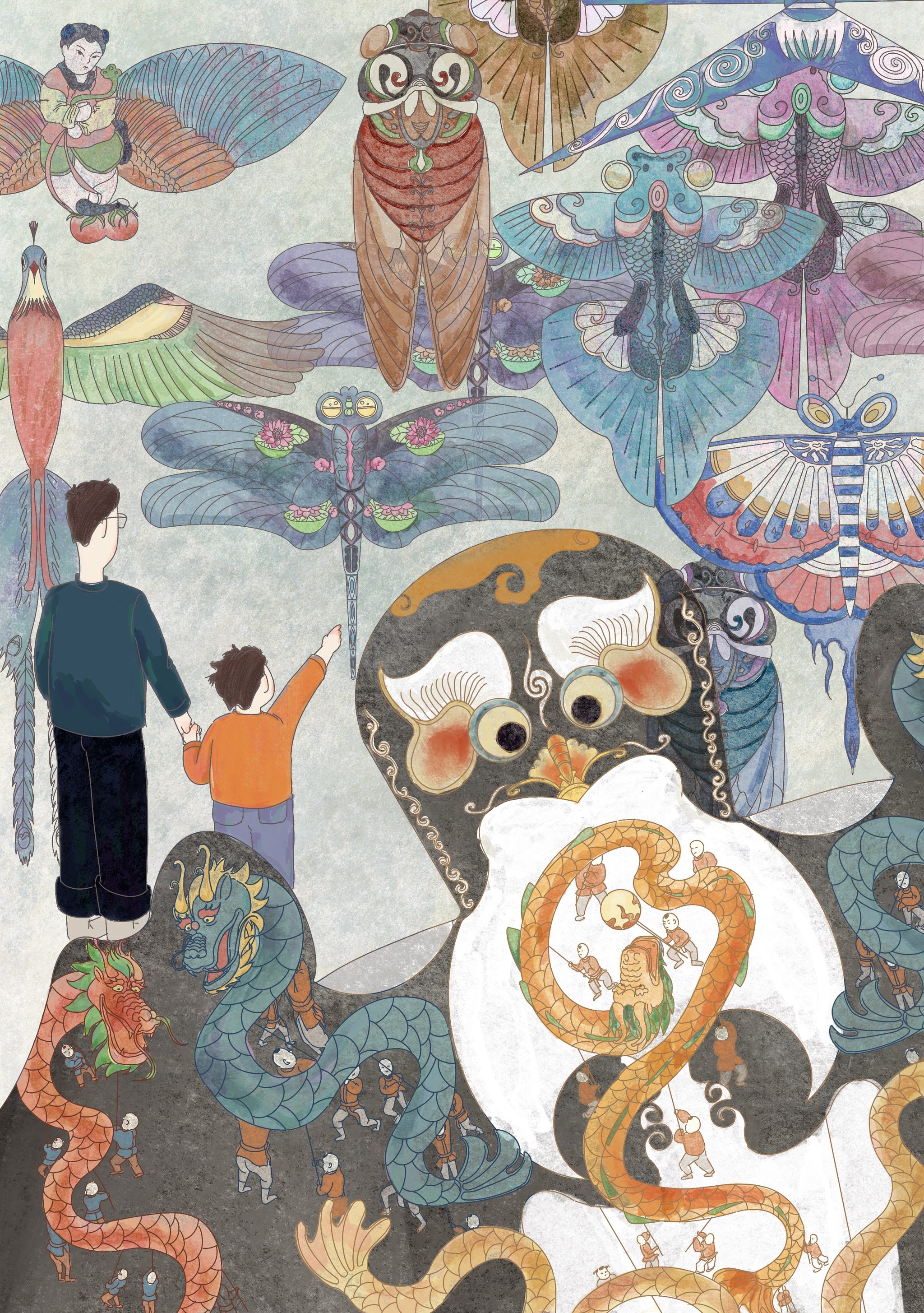 插画| 风筝 - 134****8394 - 原创作品 - 视觉中国(shijueme)