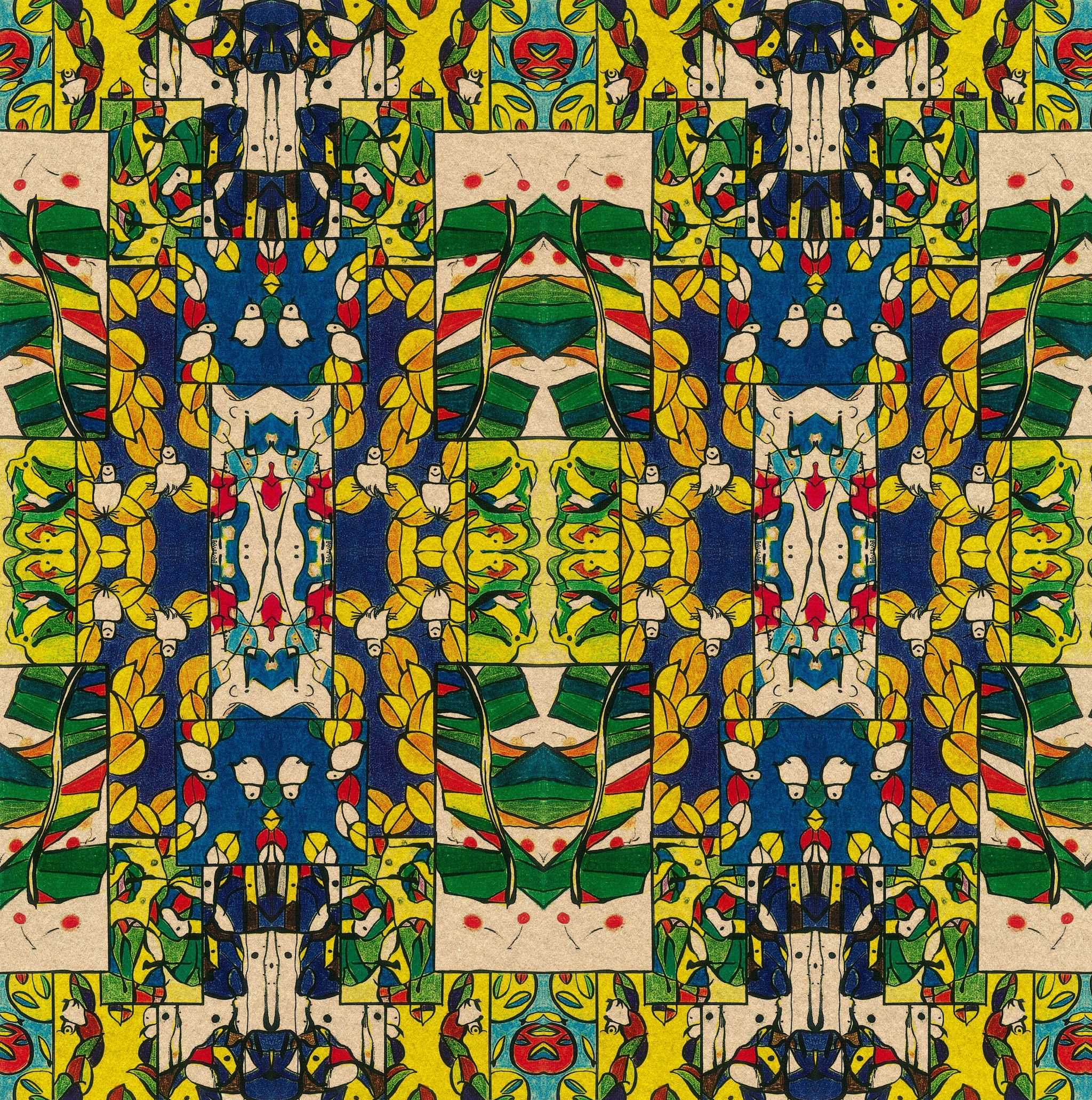 中国风张桂铭图案四方连续 - 复人余xy - 原创作品 - 视觉中国(shijue