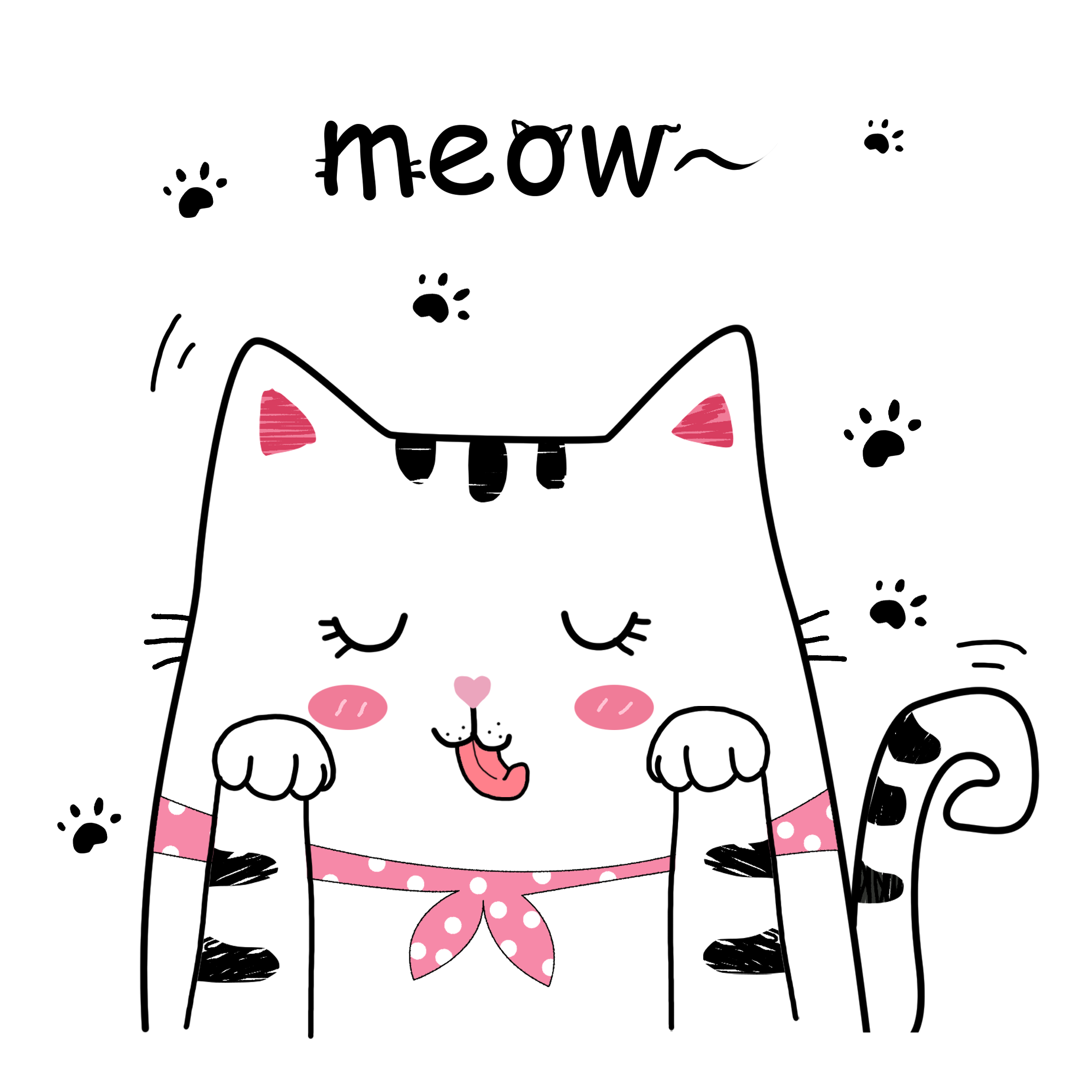 简笔画猫咪贴纸