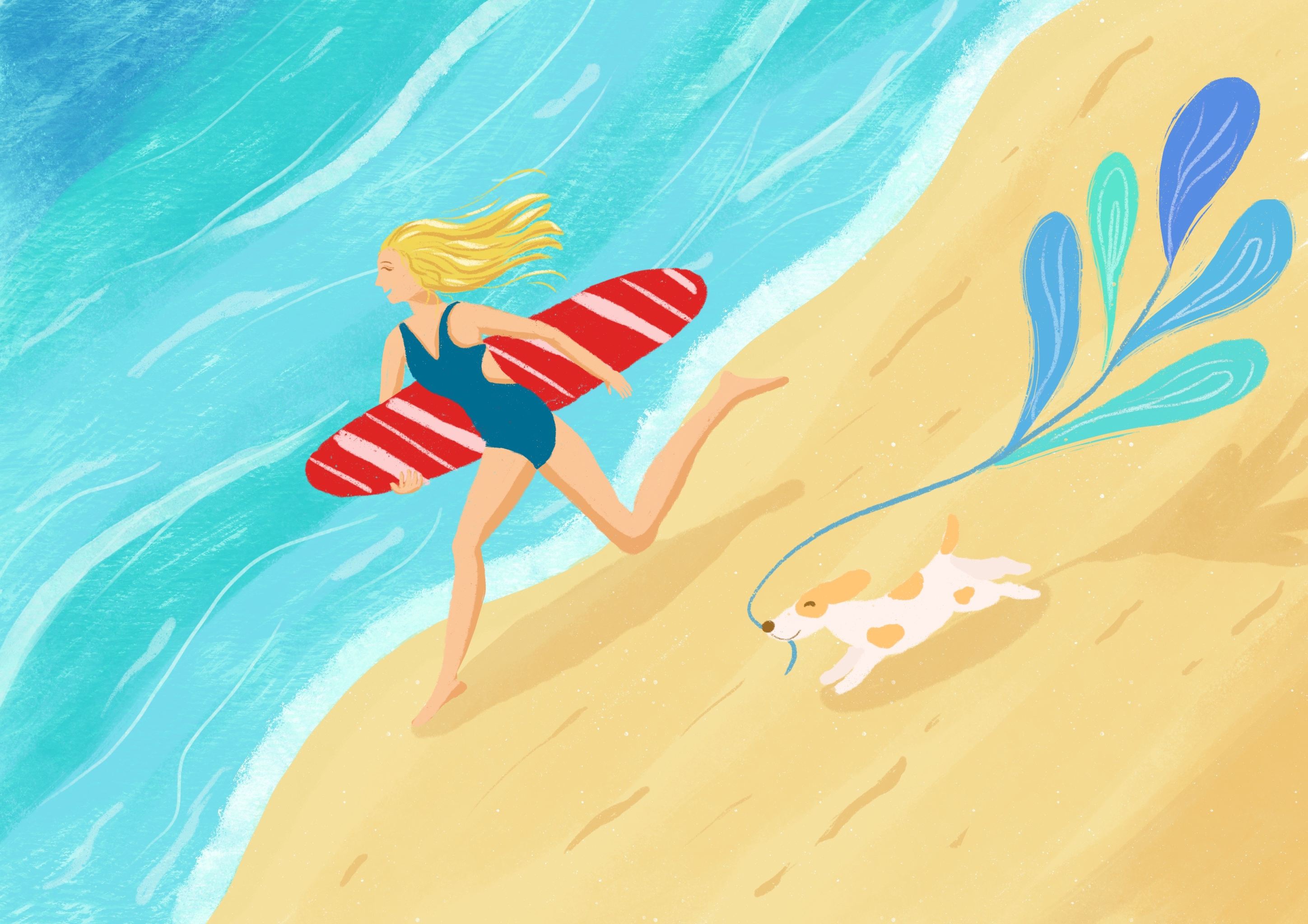 冲浪- 鱼丝丁 - 原创作品 - 视觉中国(shijueme)