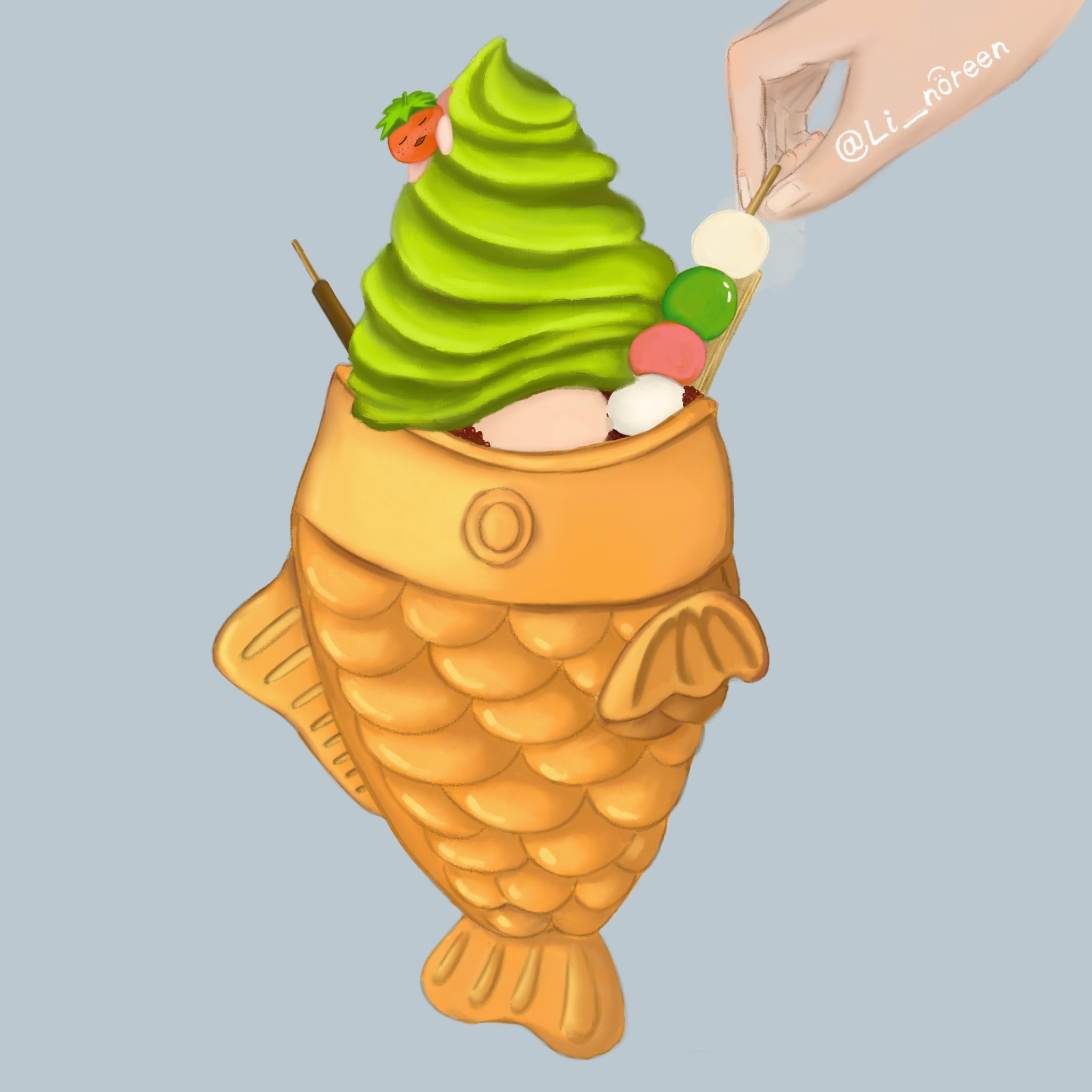 鲷鱼烧-食物插画练习