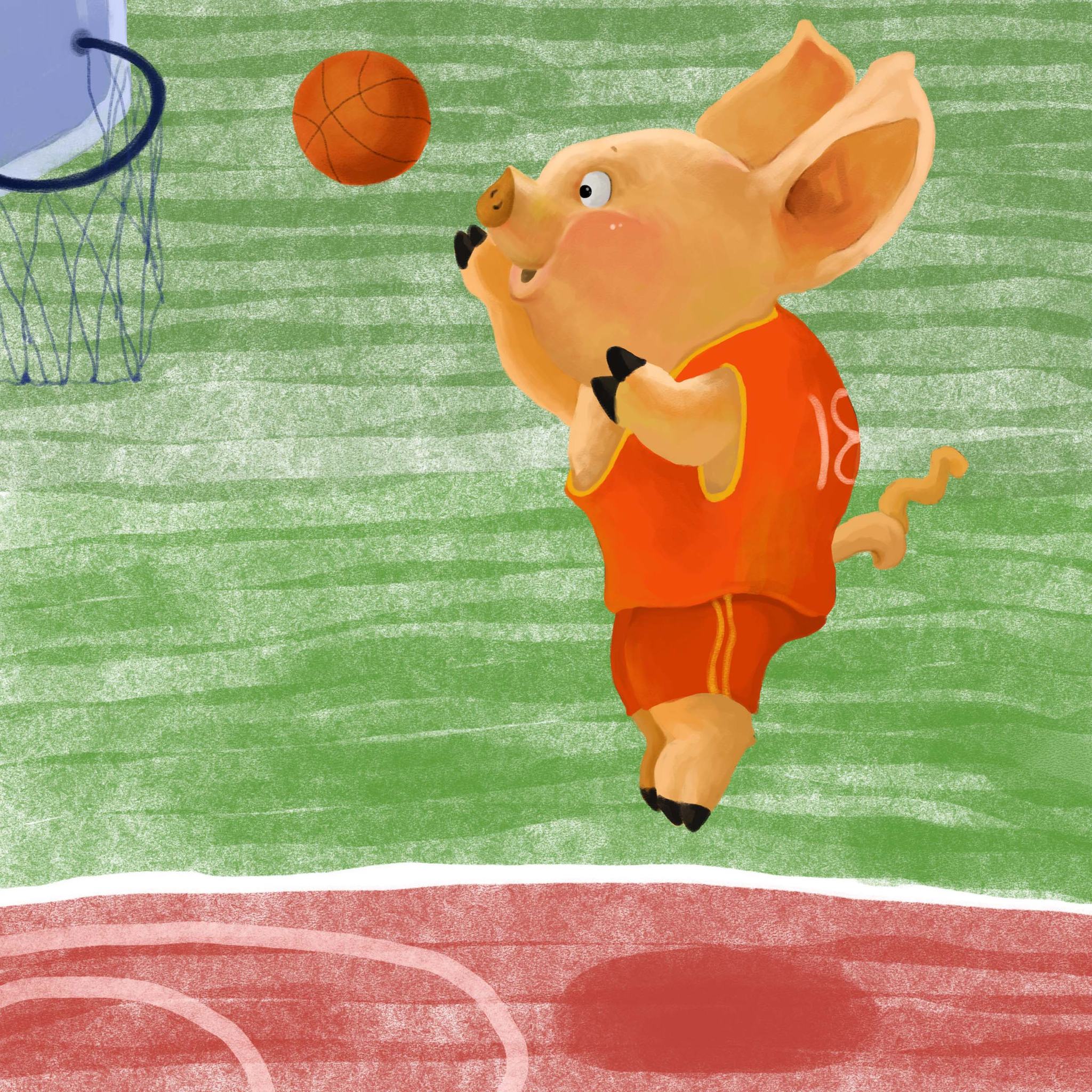 运动达人小小猪 - 妖妖桃木 - 原创作品 - 视觉中国(爱视觉)