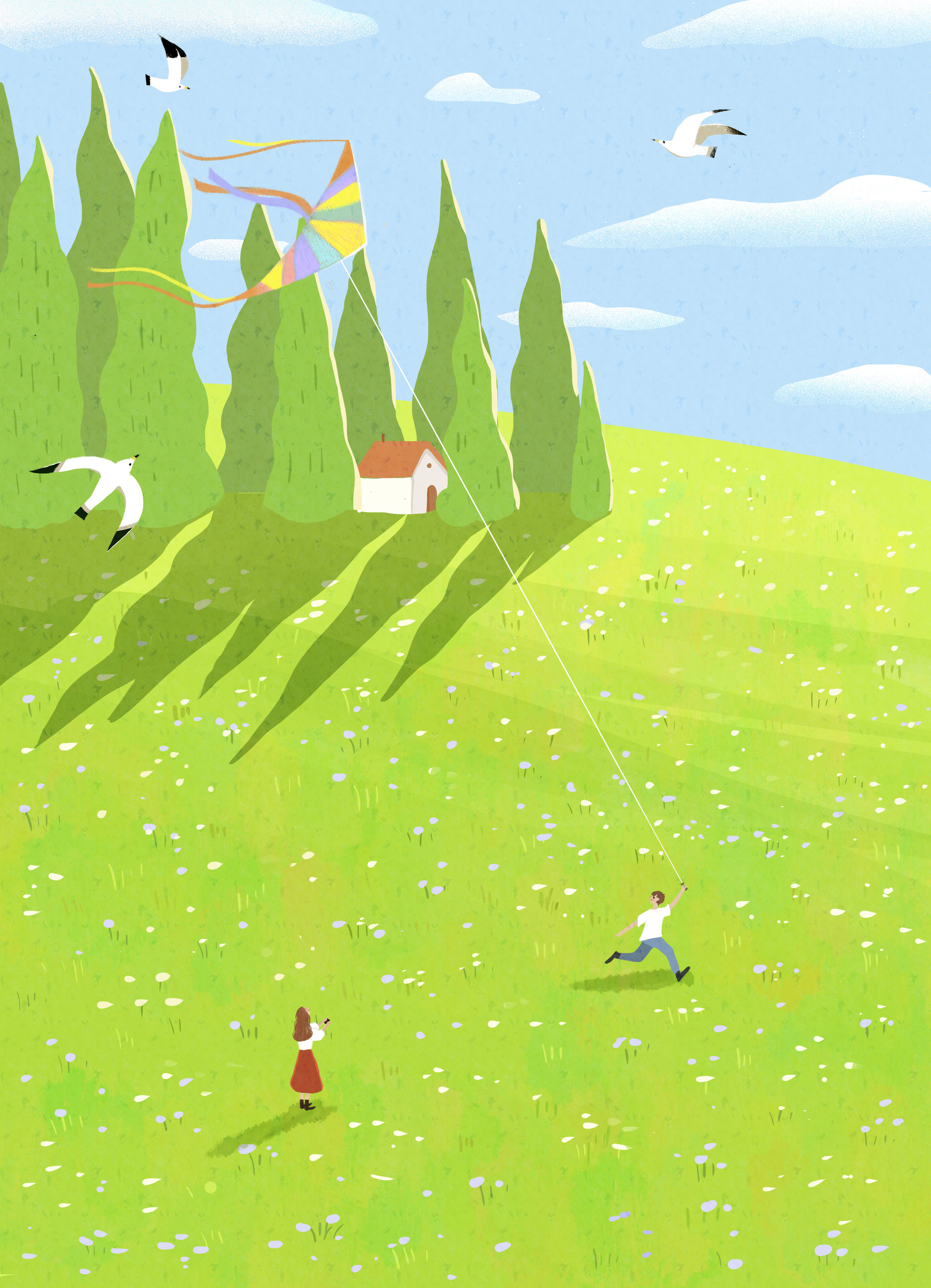 放风筝情侣 - 迷令 - 原创作品 - 视觉中国(shijueme)