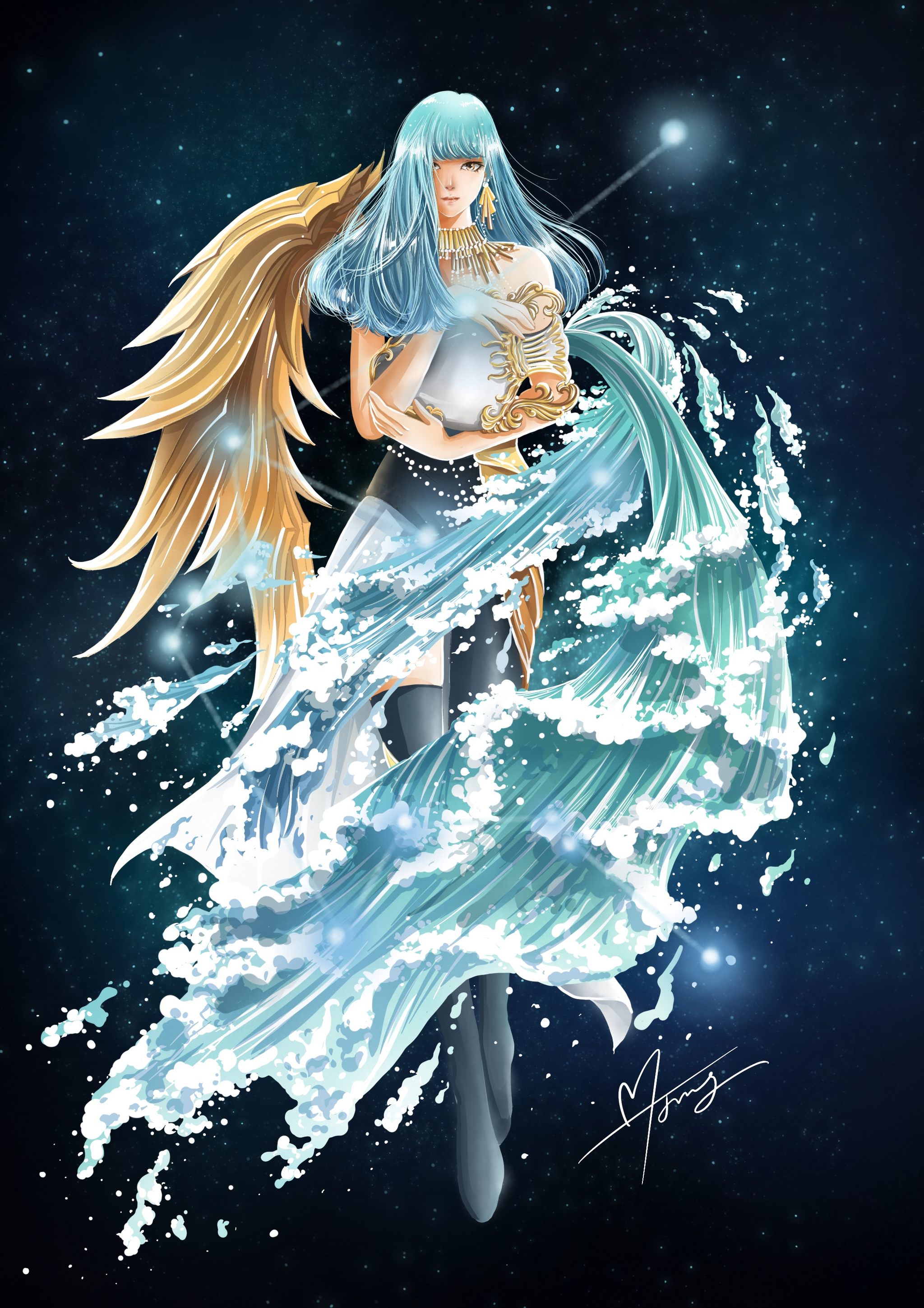 十二星座唯美插画