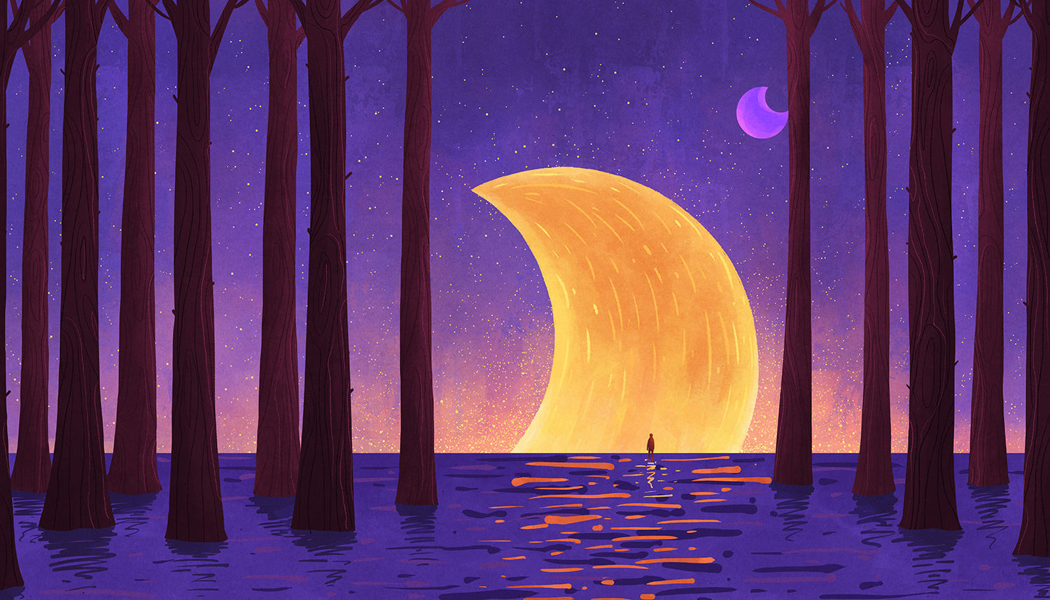 三月插画-月光系列