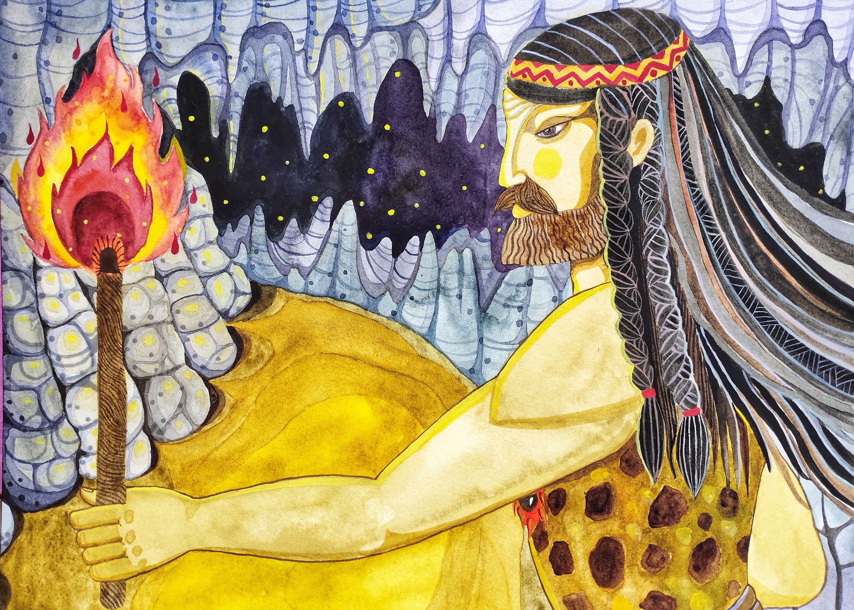 神话传说夸父逐日原创