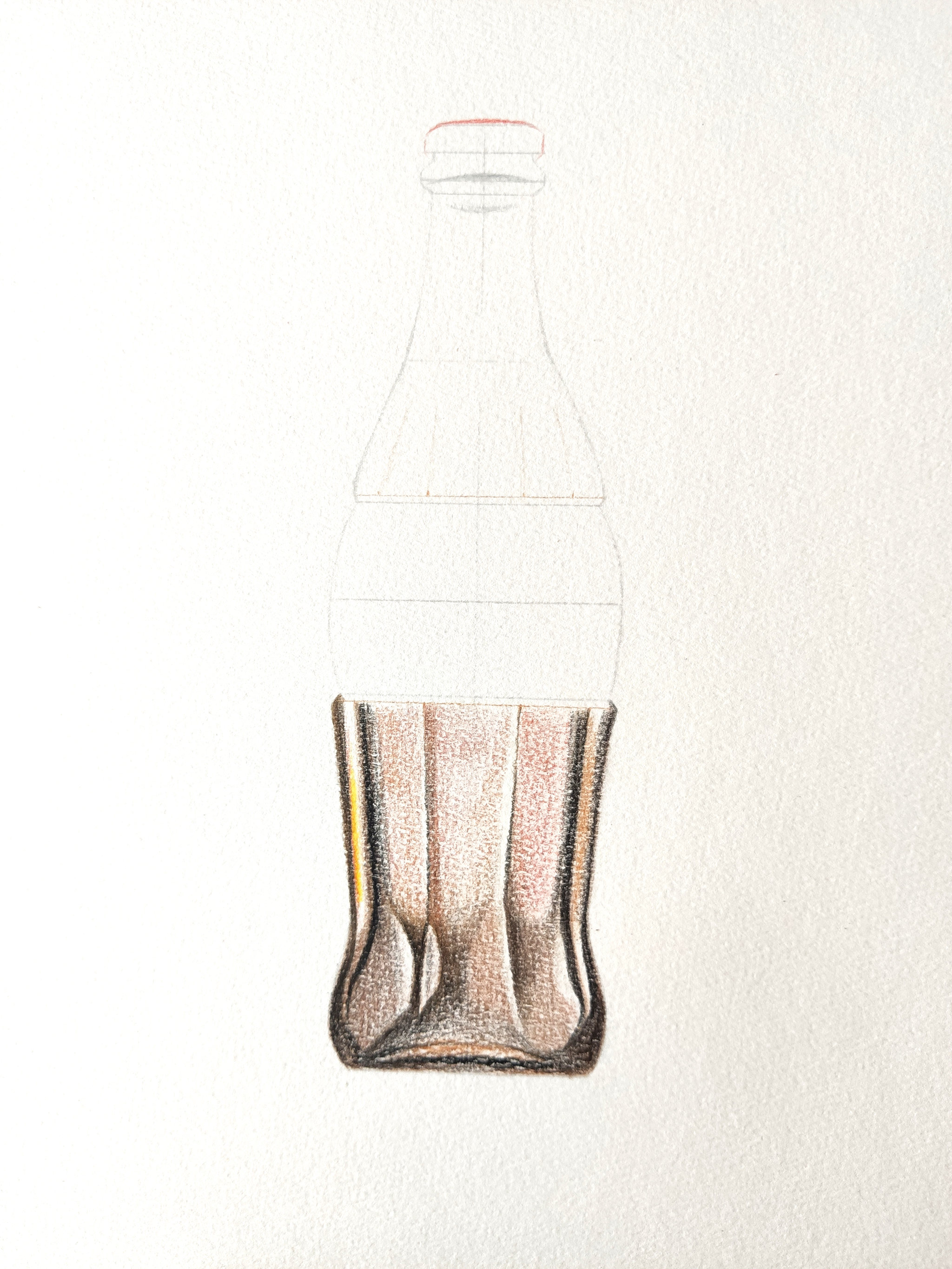 写实彩铅画可乐彩铅教程