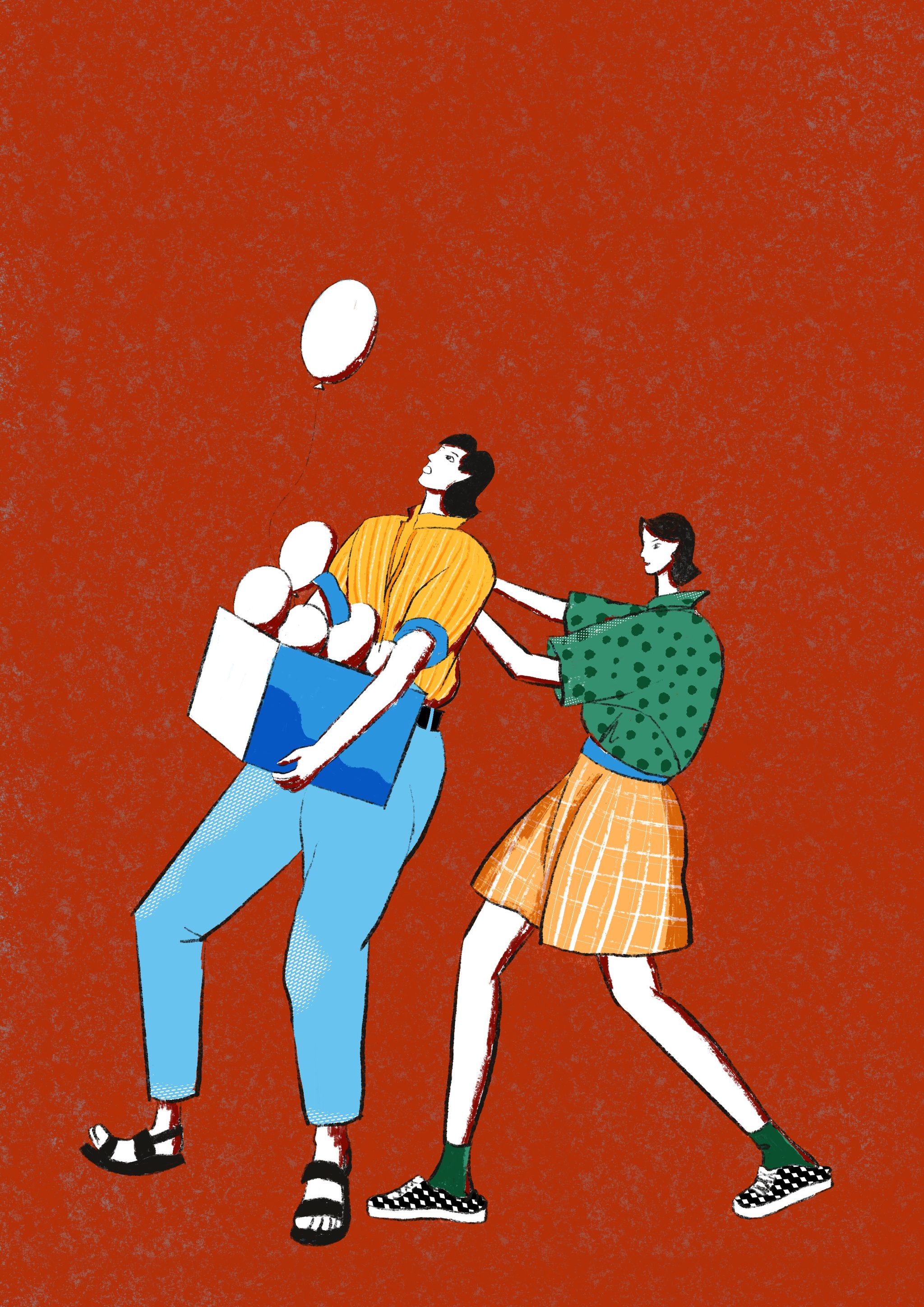 时尚杂志插画封面