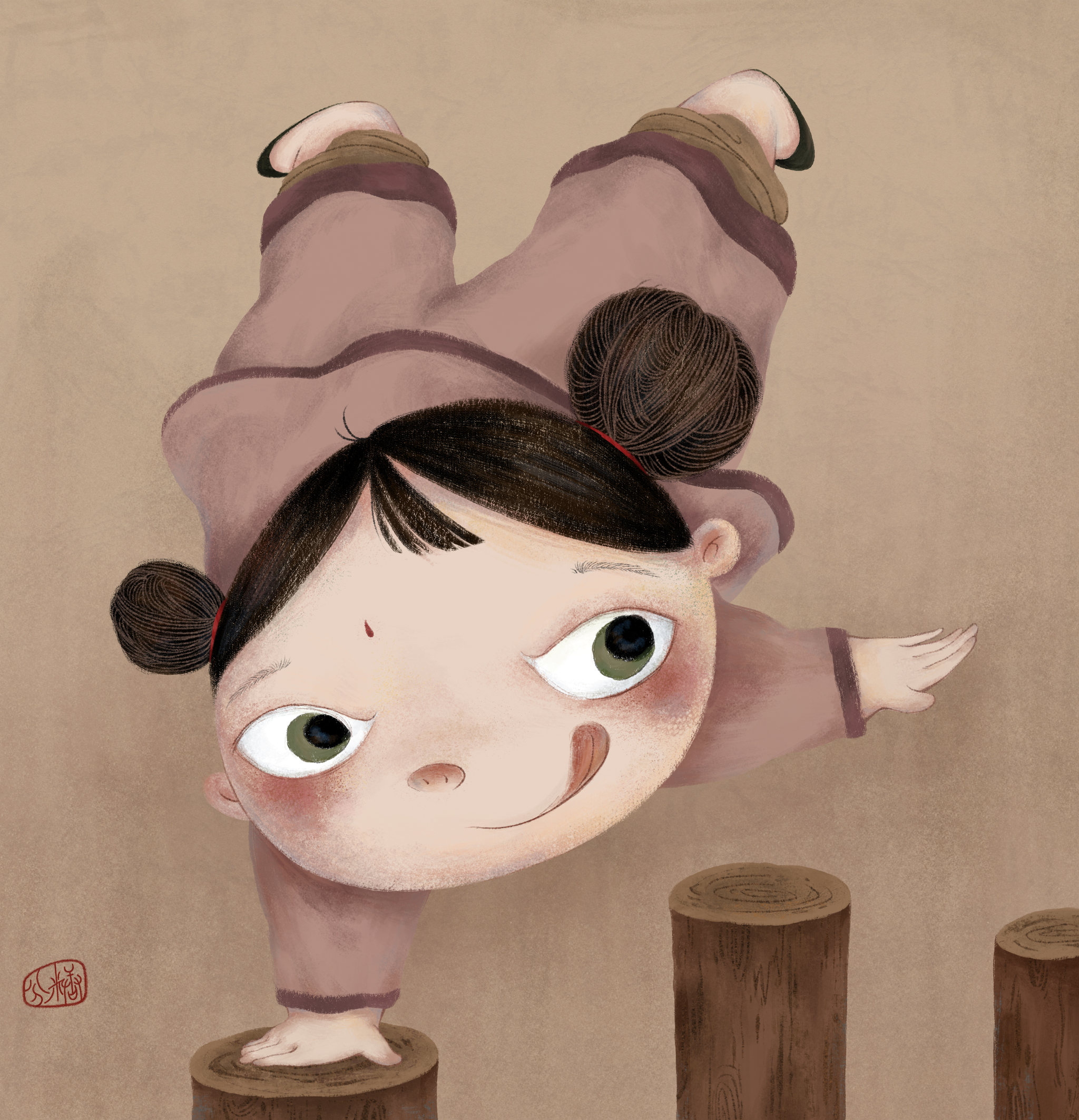 中国娃娃系列 - 糖分习字社 - 原创作品 - 视觉中国(shijueme)