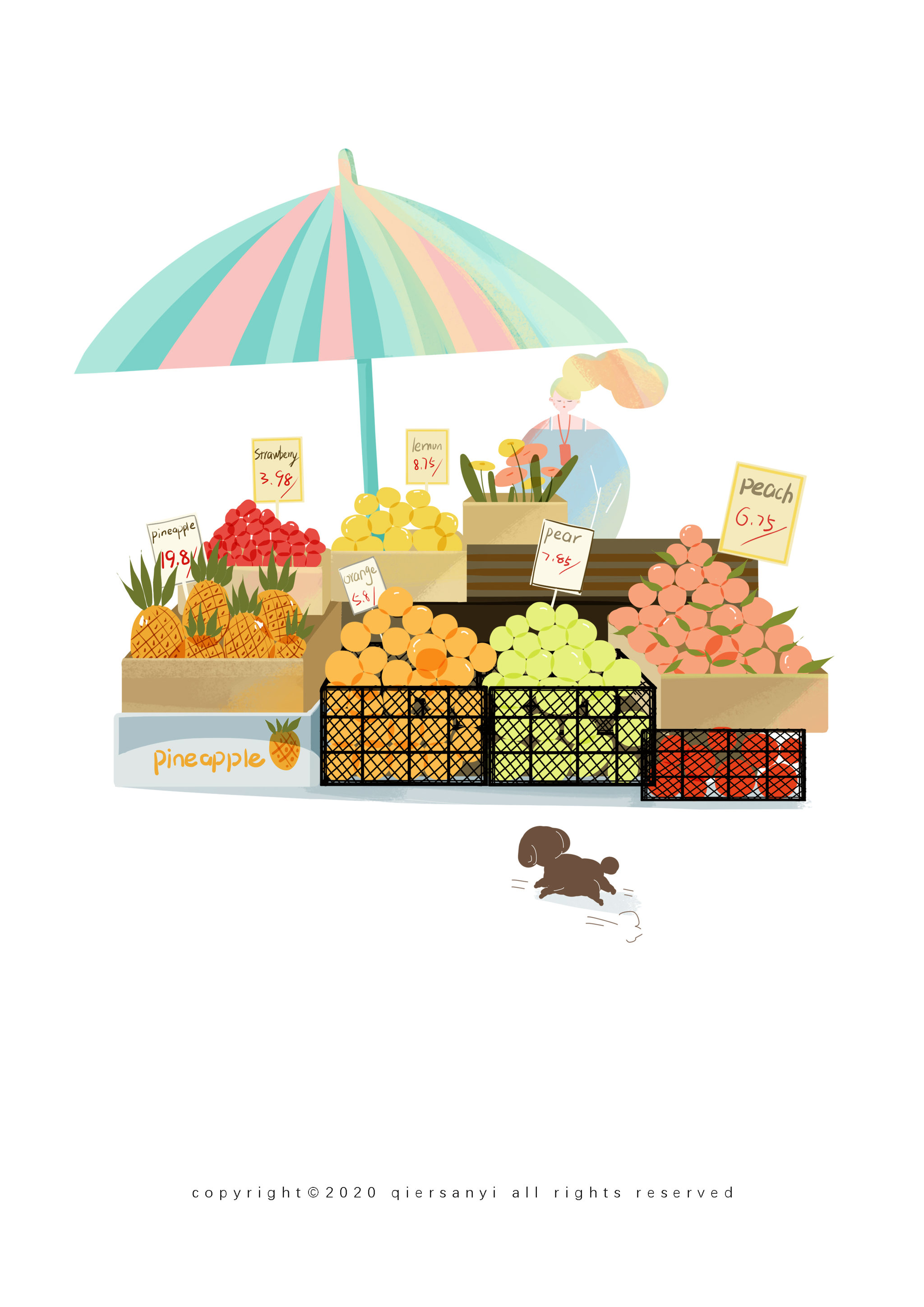 水果摊 - 柒贰叁壹 - 原创作品 - 视觉中国(shijueme)