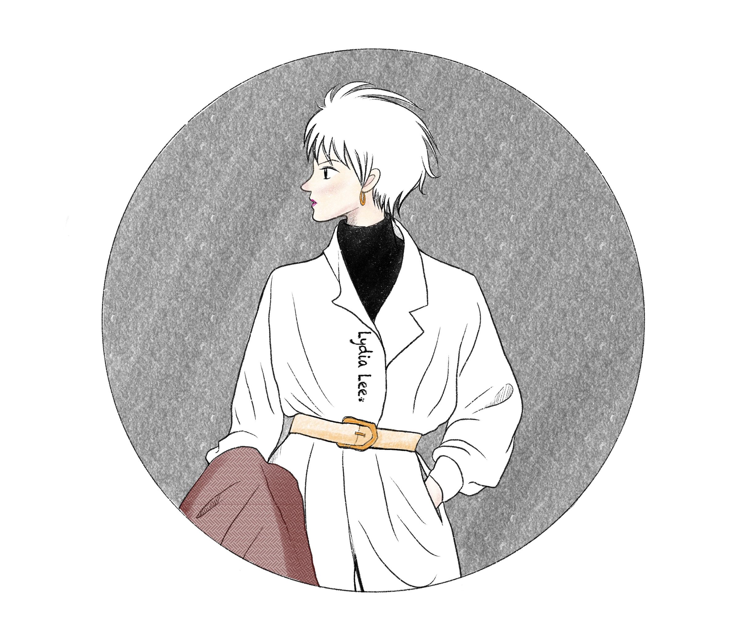 人物插画作品-留白女孩