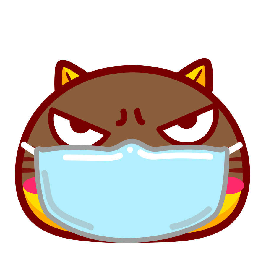 哈咪猫戴口罩表情头像