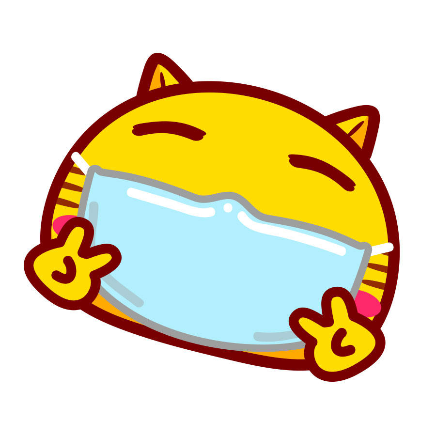 哈咪猫戴口罩表情头像