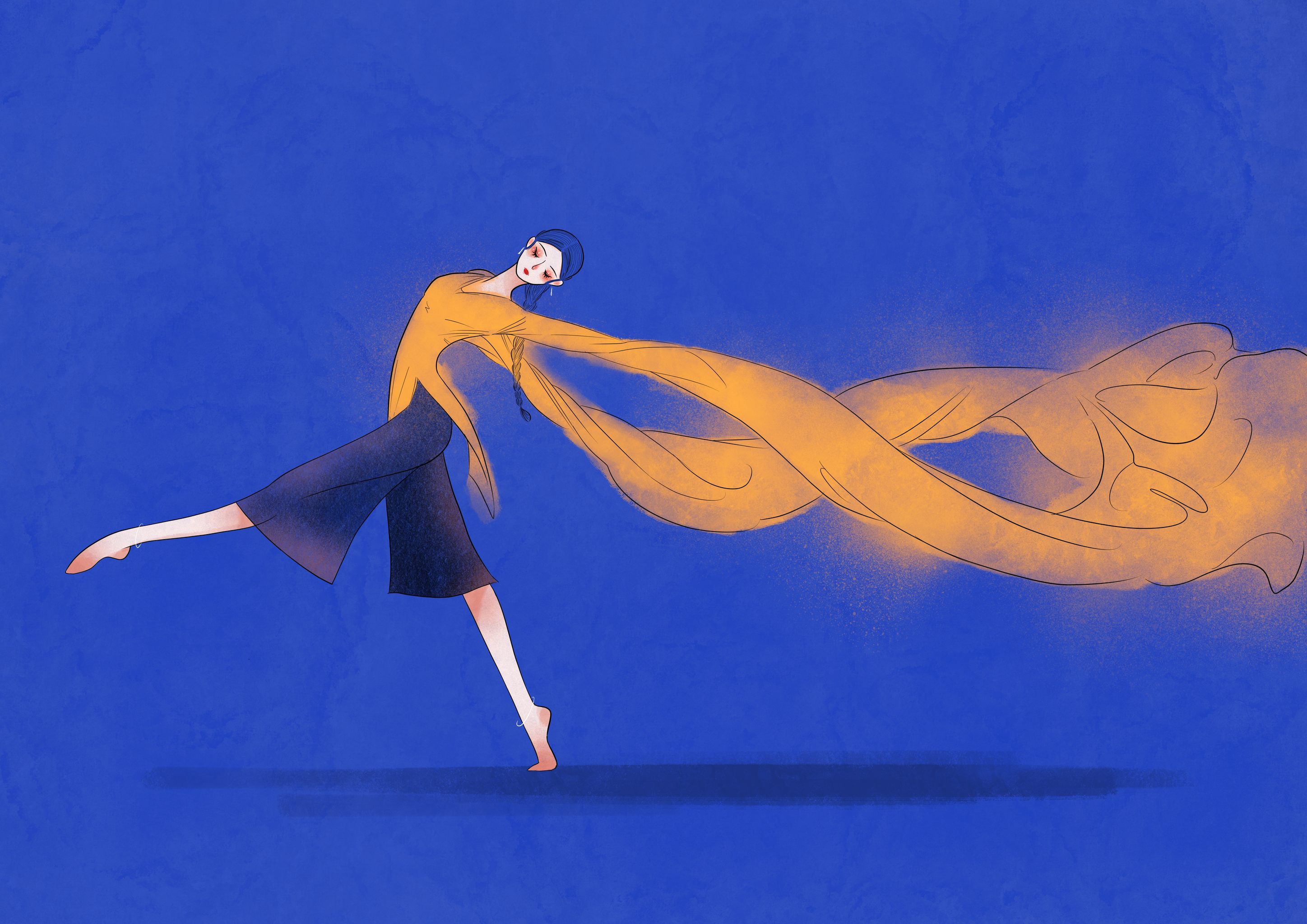 原创插画| 舞蹈姑娘 - apple丁 - 原创作品 - 视觉中国(爱视觉)