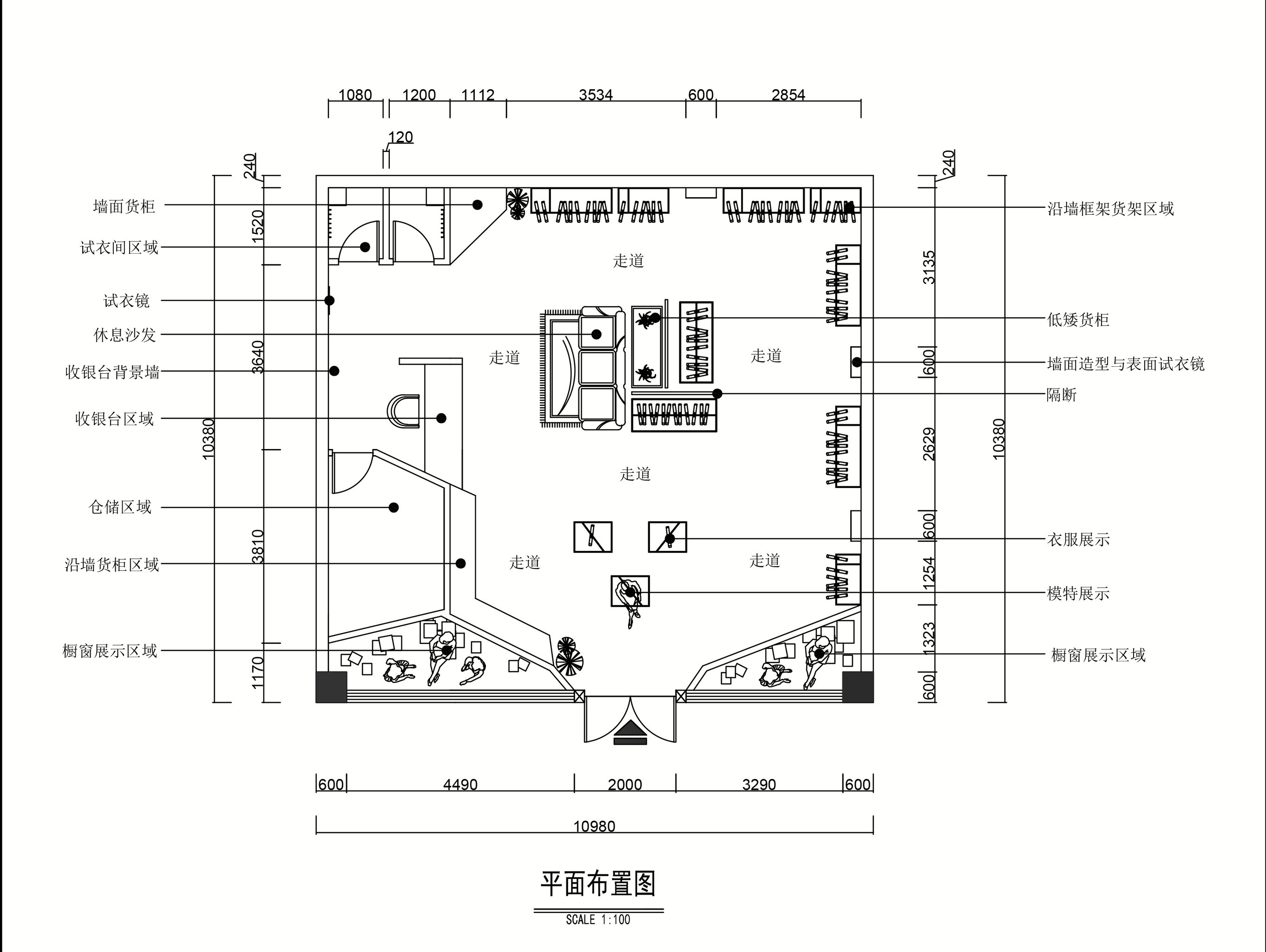 每一个区域相互联系,共同构造一个完整的播服装店. 姓名