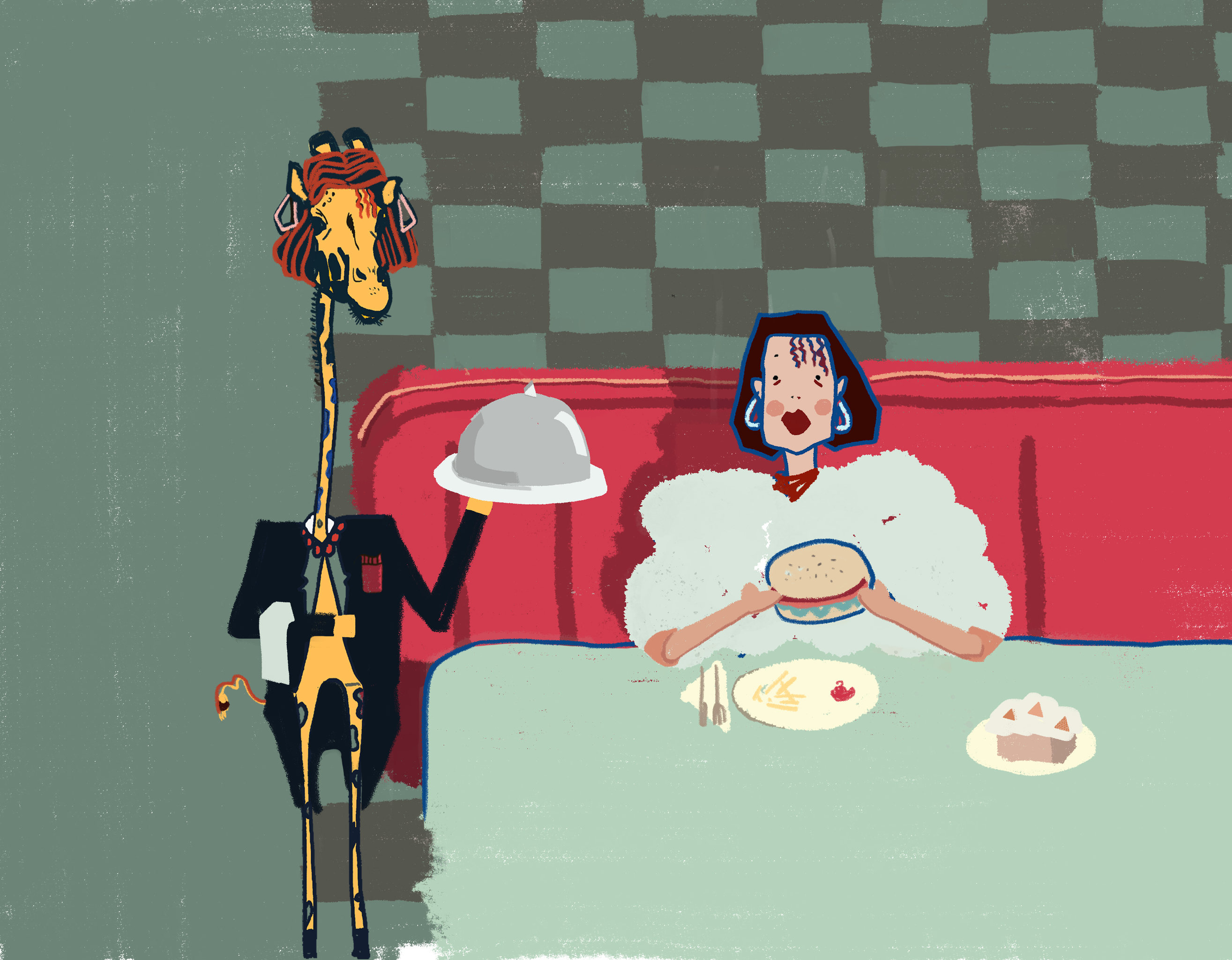 插画场景——餐厅